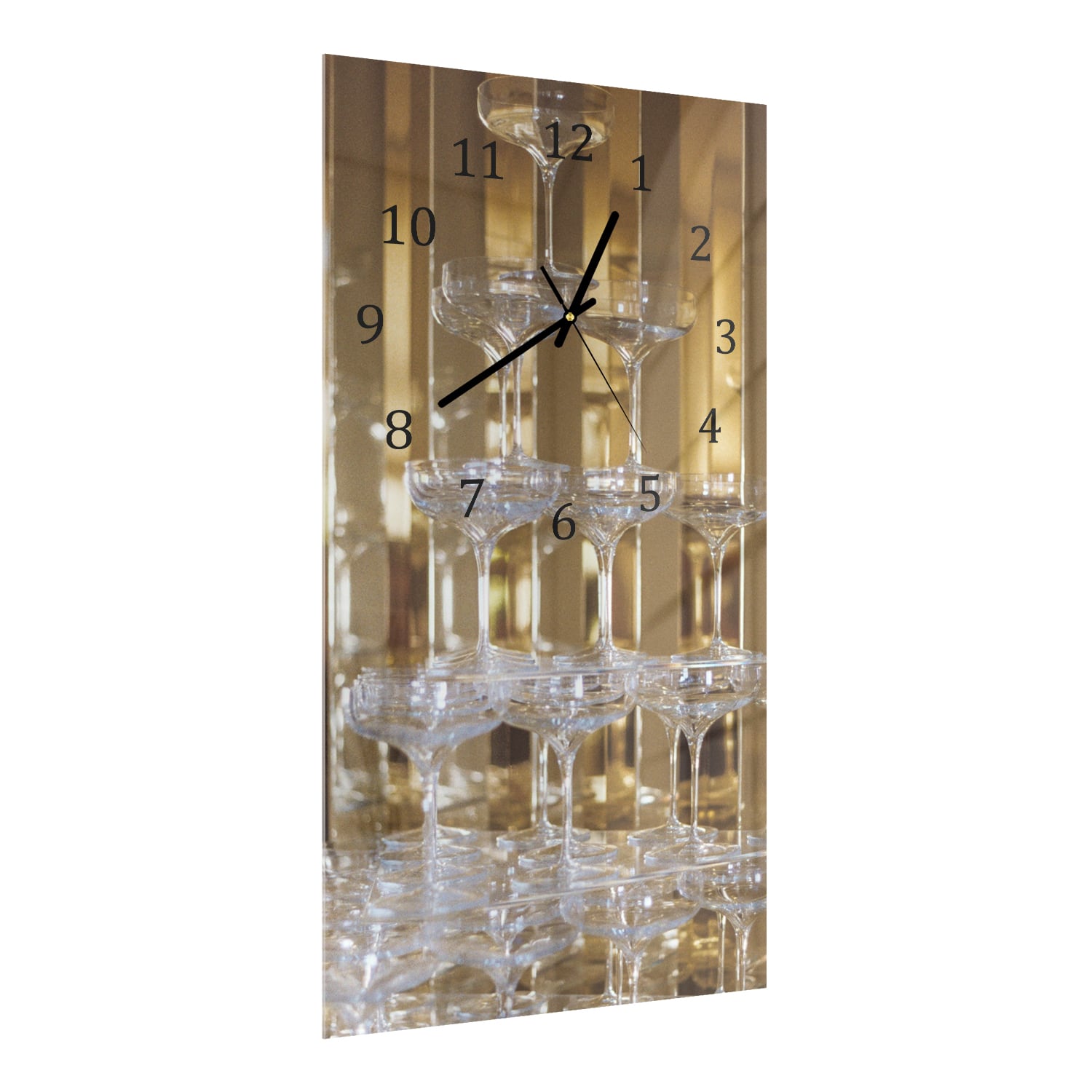Wanduhr 30x60 - Martinis-Turm