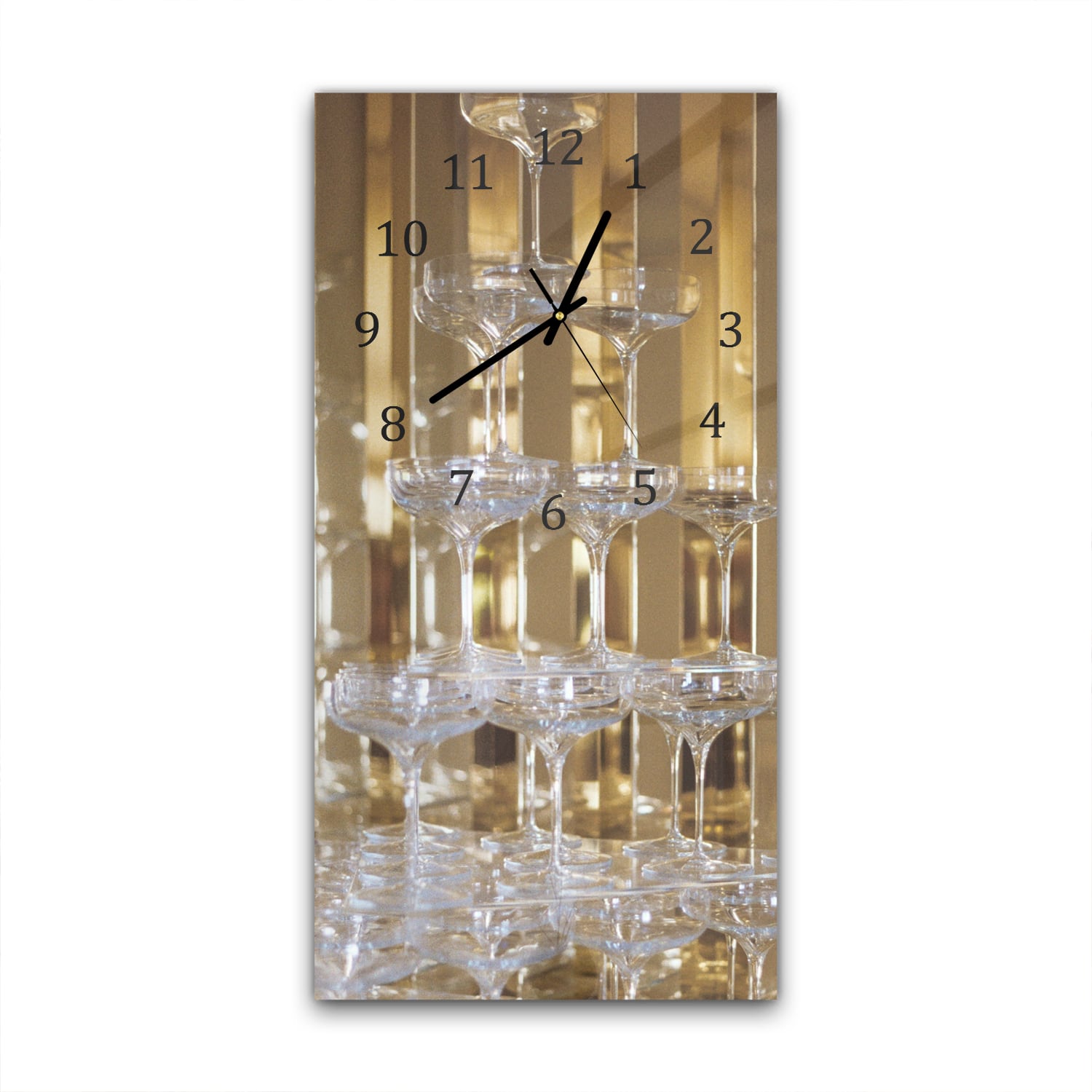 Wanduhr 30x60 - Martinis-Turm