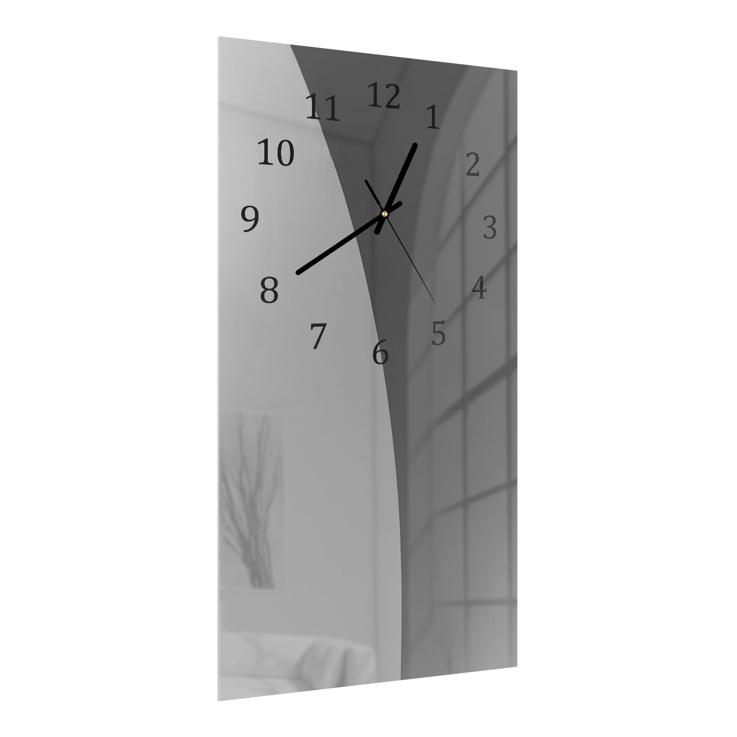 Wanduhr 30x60 - Grautöne
