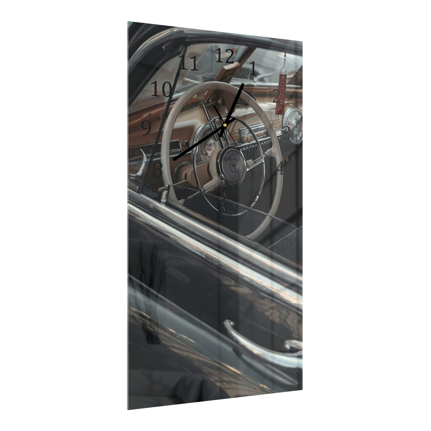 Wanduhr 30x60 - Altes Lenkrad