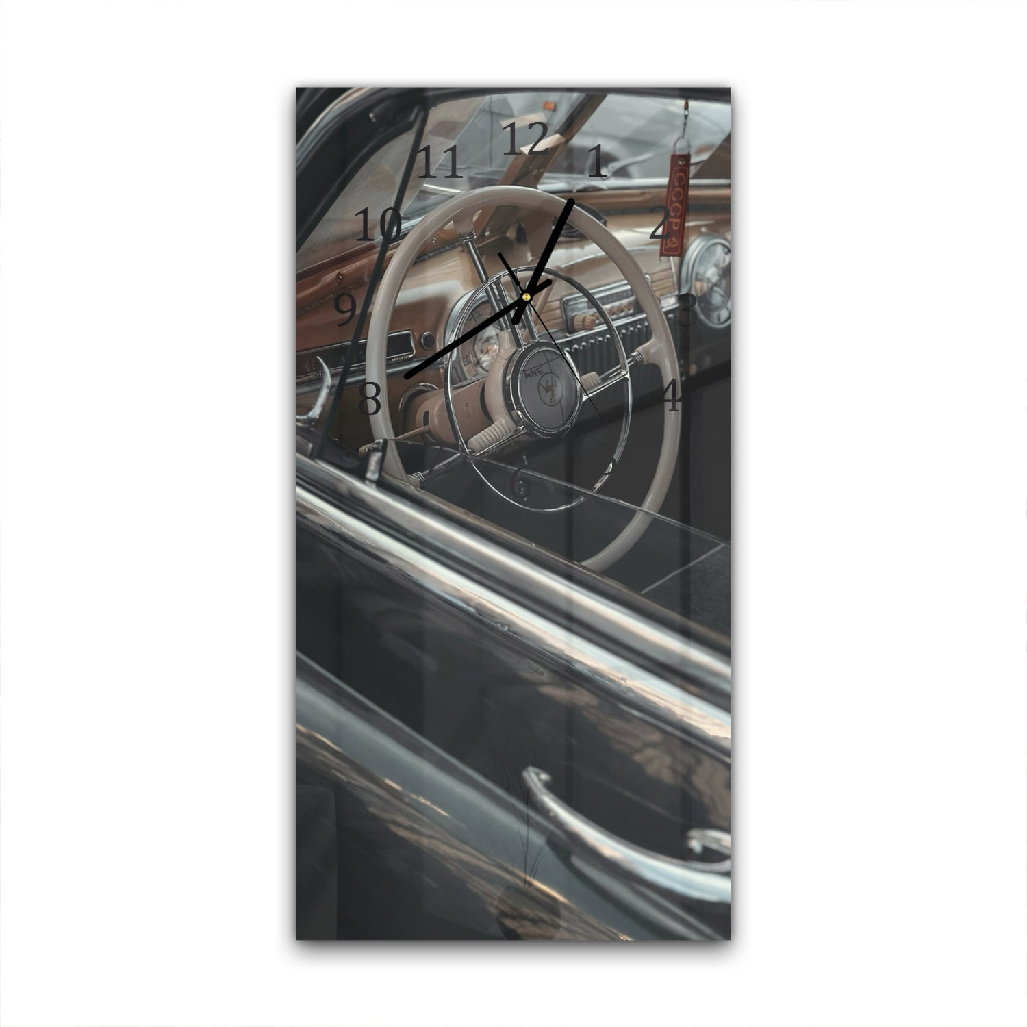 Wanduhr 30x60 - Altes Lenkrad