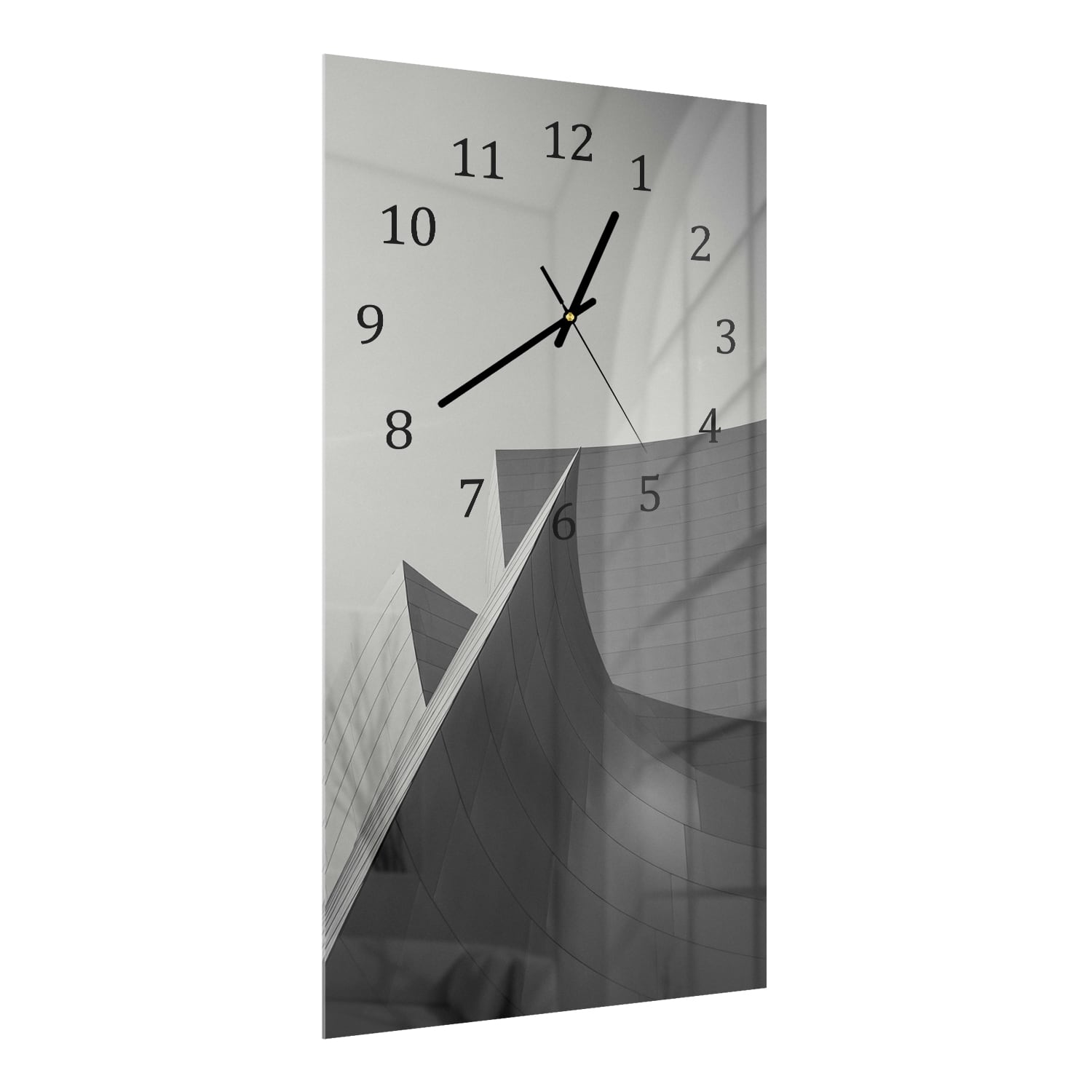 Wanduhr 30x60 - Abstrakte Architektur