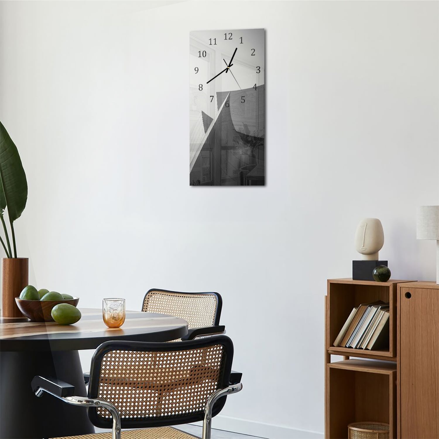 Wanduhr 30x60 - Abstrakte Architektur