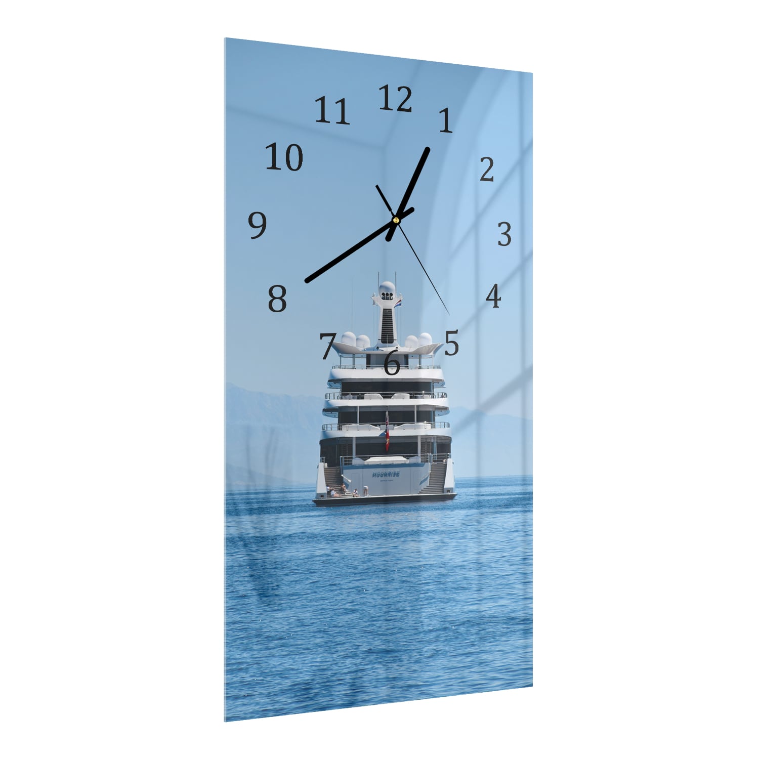 Wanduhr 30x60 - Rückseite der Jacht