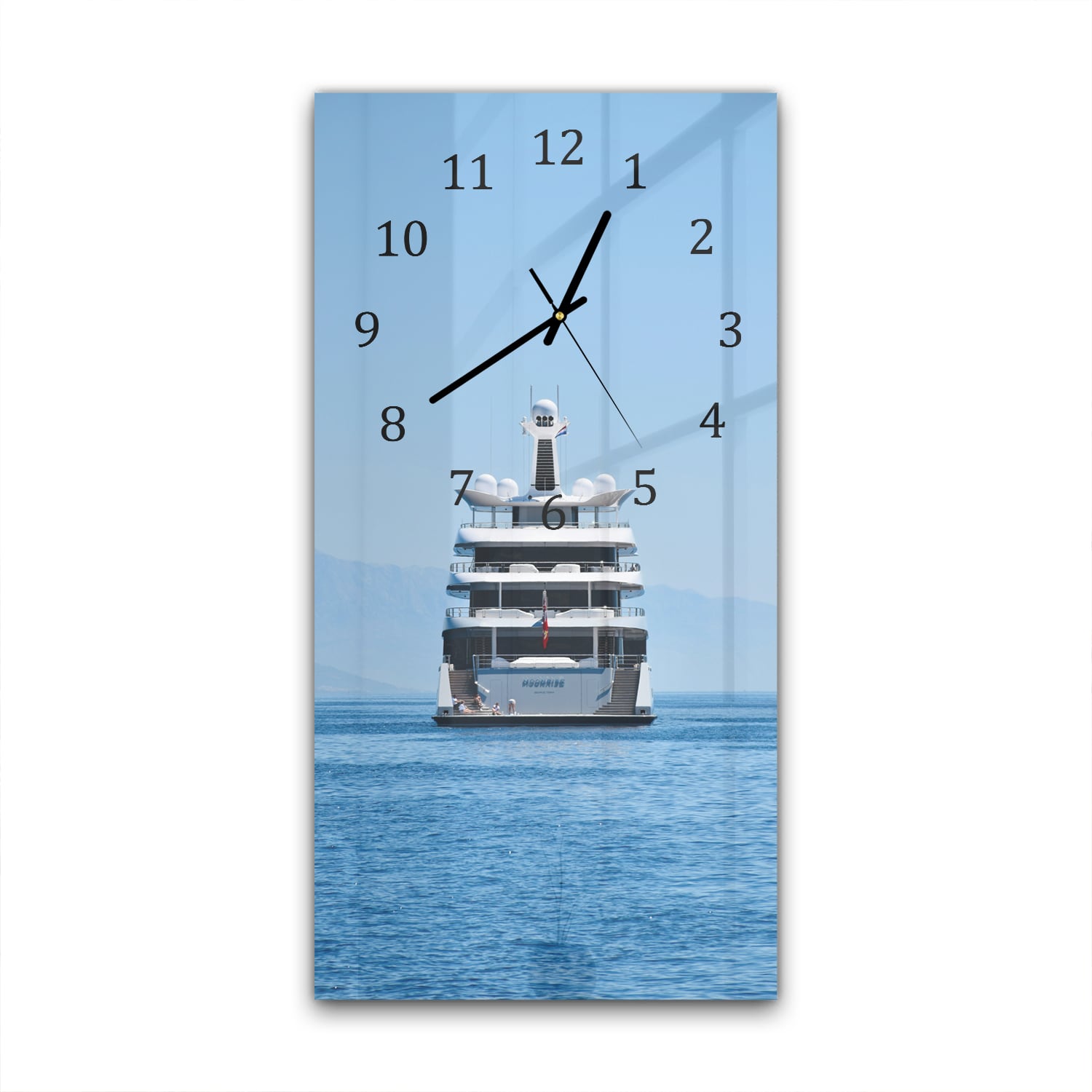 Wanduhr 30x60 - Rückseite der Jacht