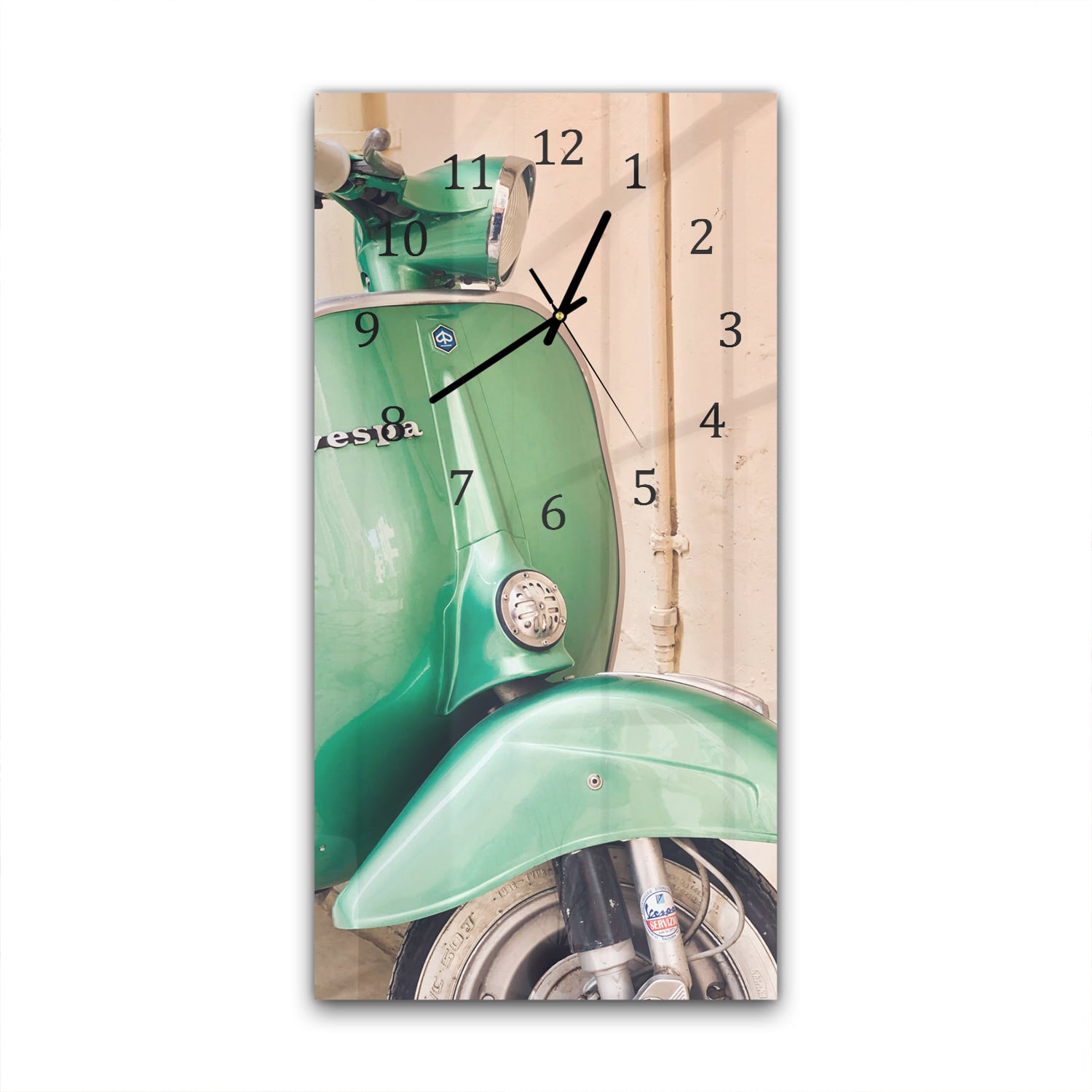 Wanduhr 30x60 - Front der Vespa