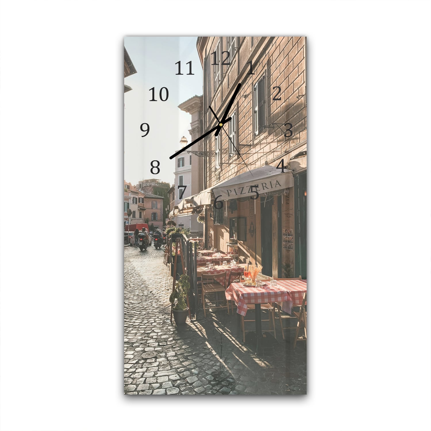 Wanduhr 30x60 - Straße in Rom