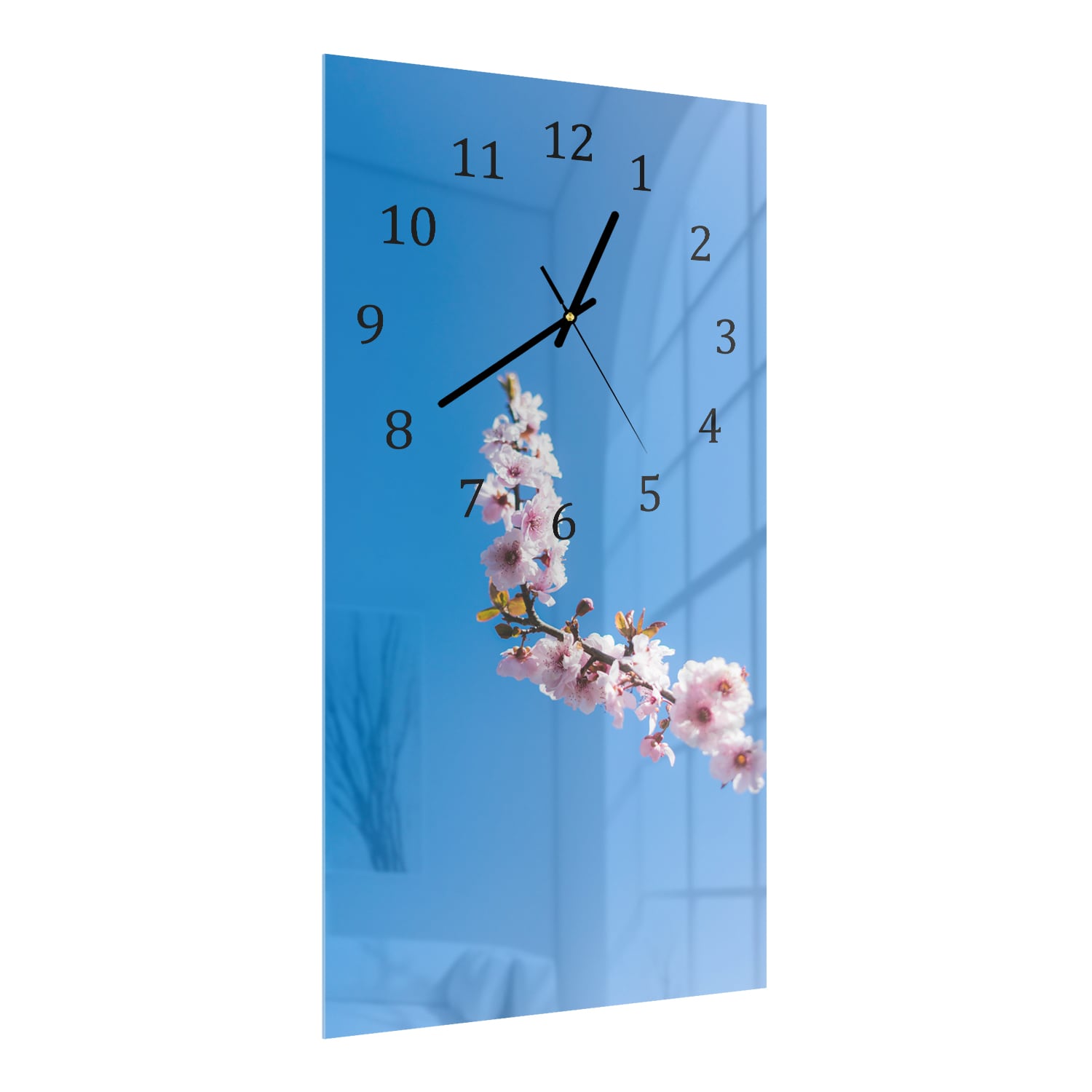 Wanduhr 30x60 - Frühlingsblüte