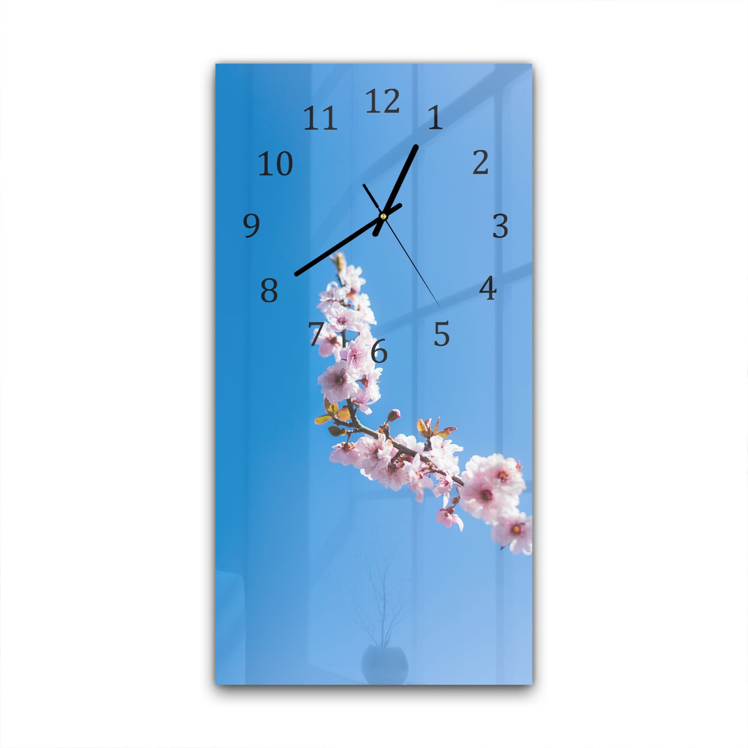 Wanduhr 30x60 - Frühlingsblüte