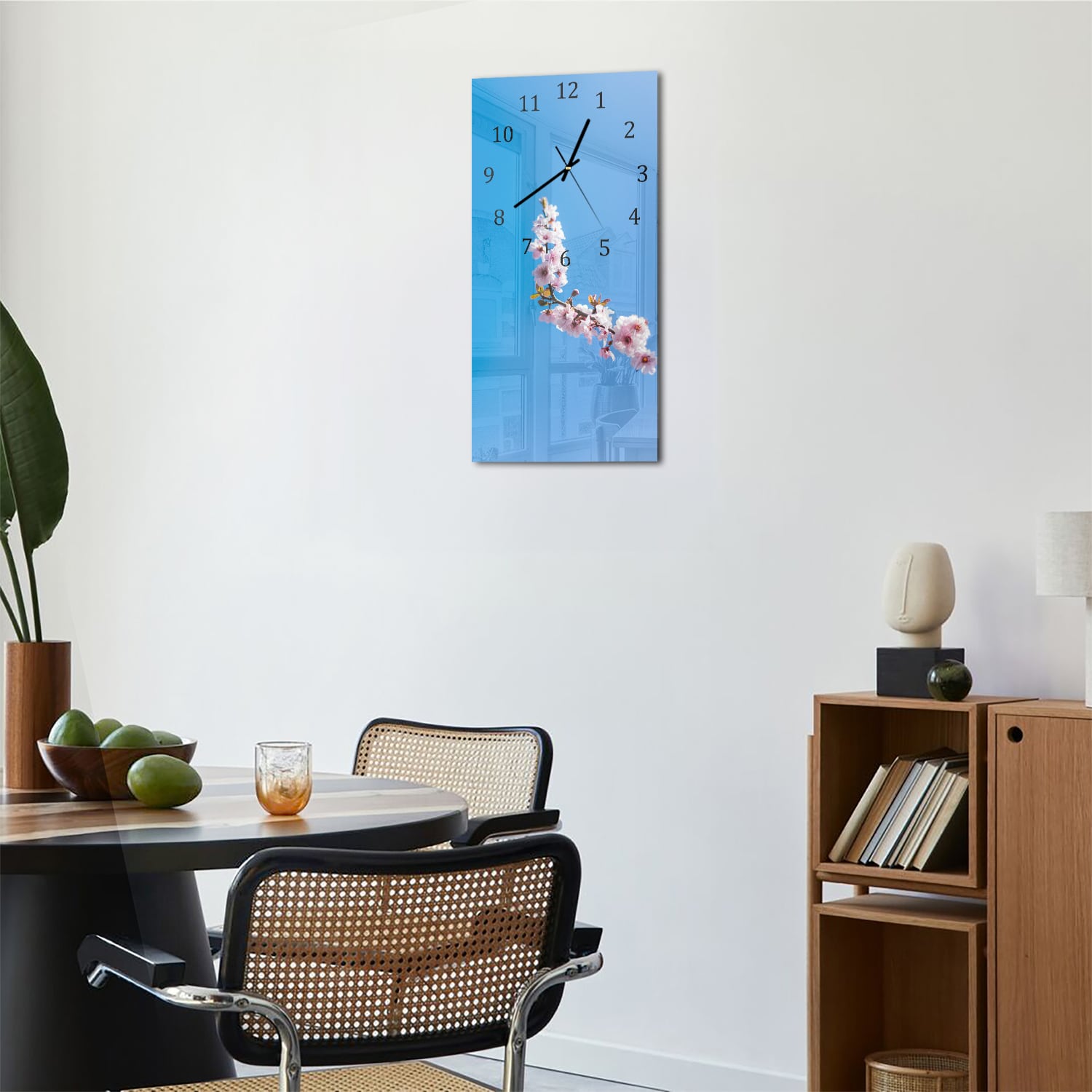 Wanduhr 30x60 - Frühlingsblüte