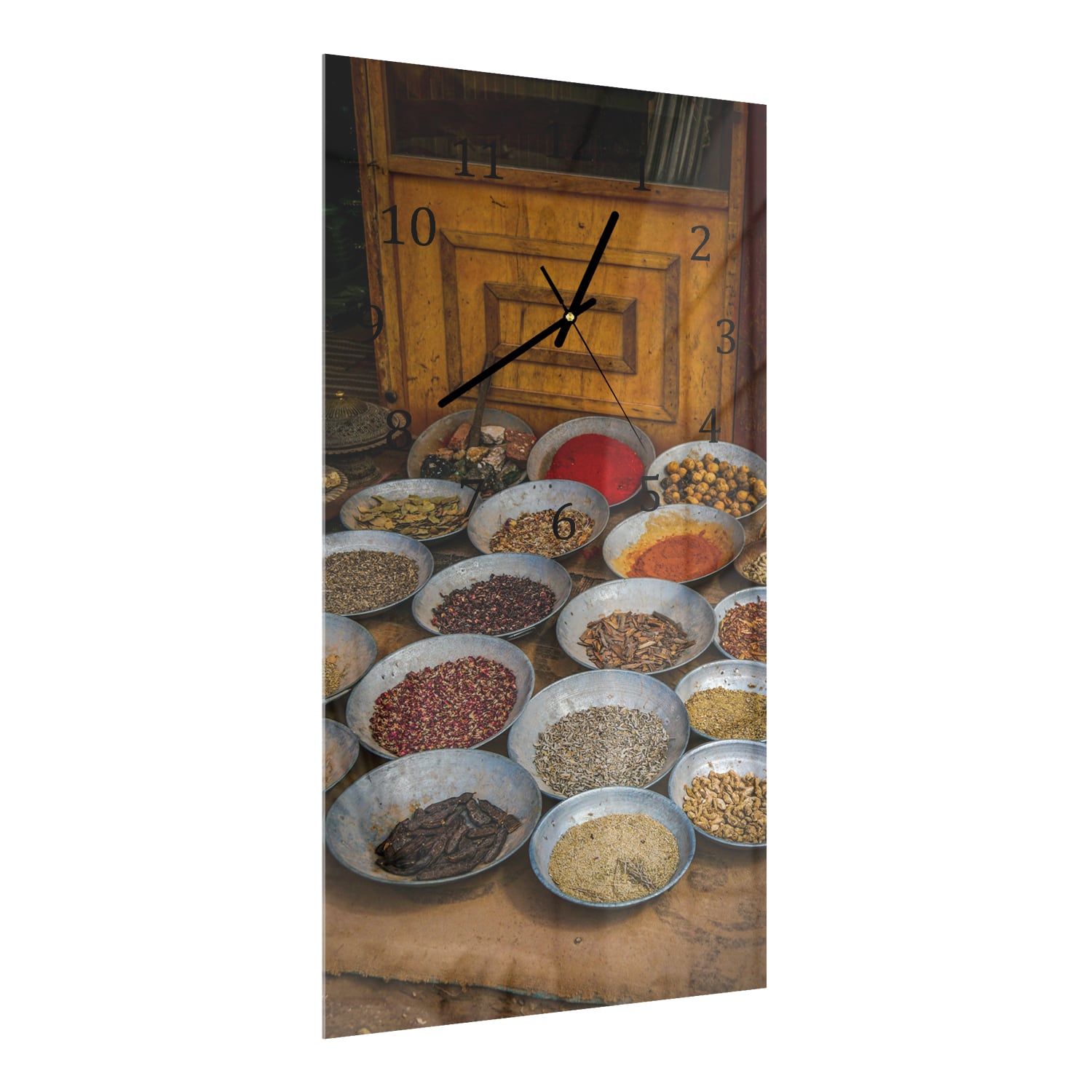 Wanduhr 30x60 - Orientalischer Gewürzmarkt