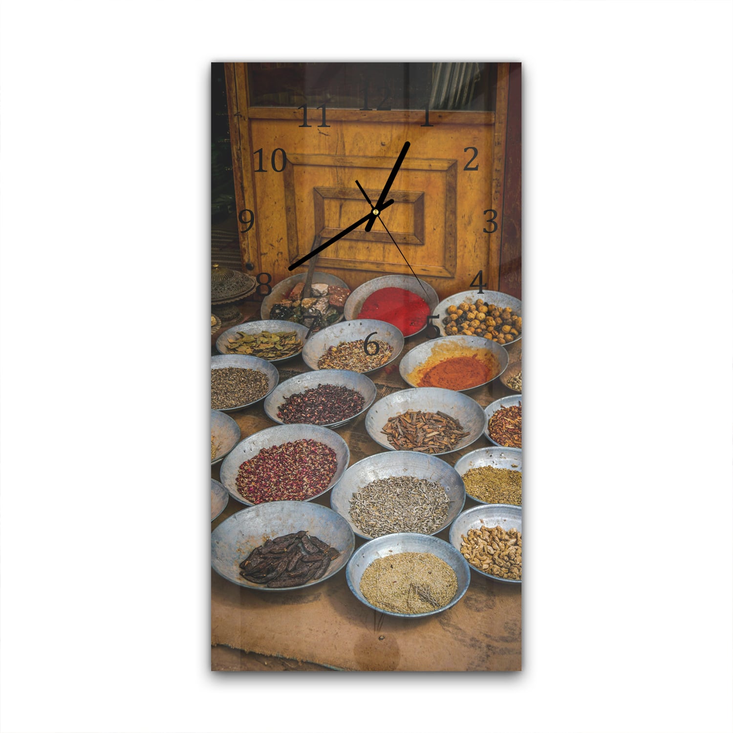 Wanduhr 30x60 - Orientalischer Gewürzmarkt