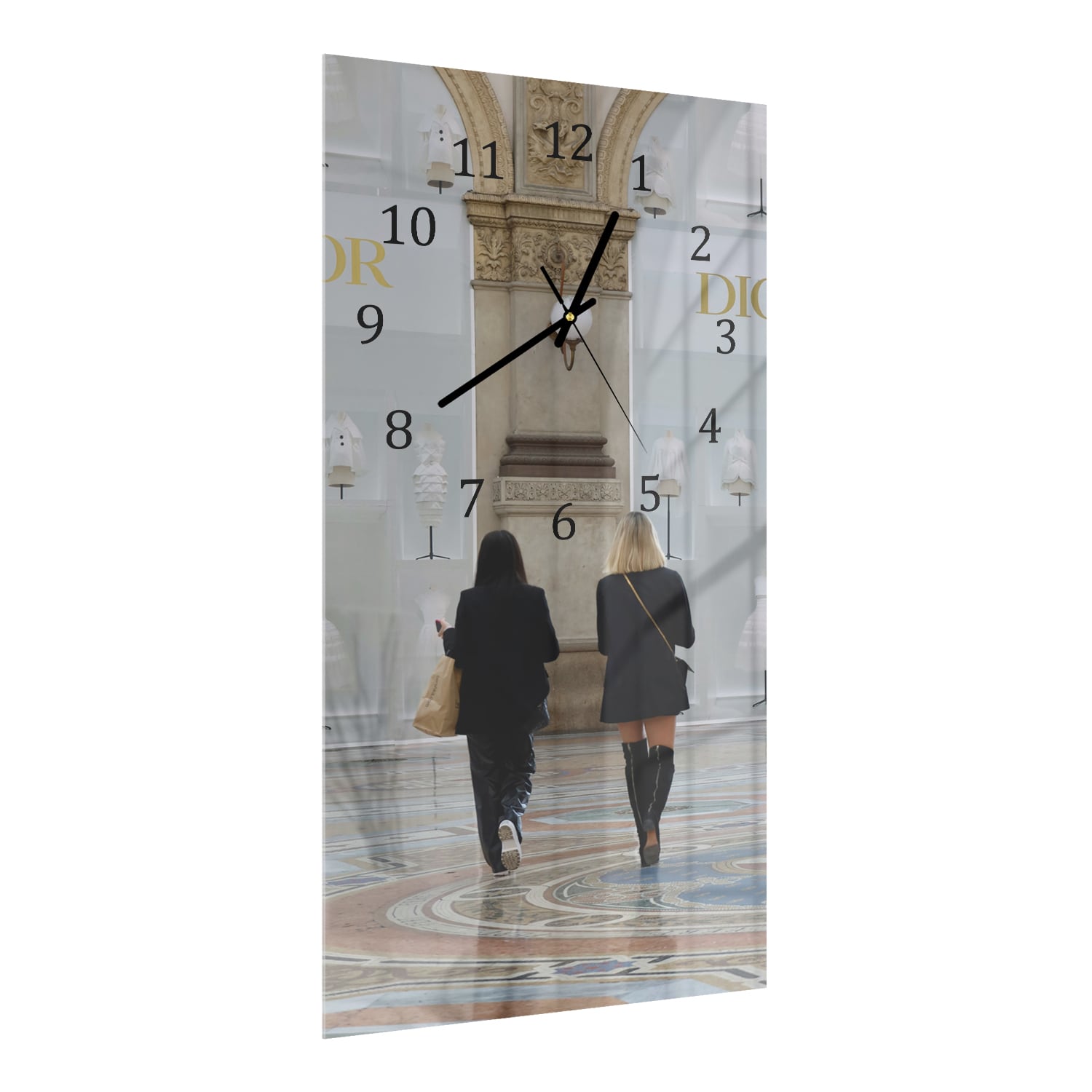 Wanduhr 30x60 - Einkaufszentrum