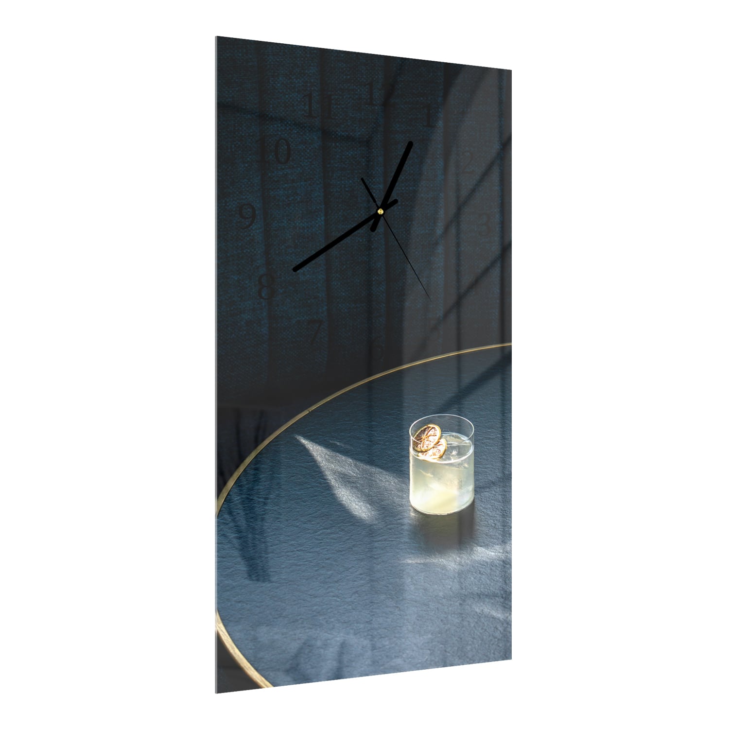 Wanduhr 30x60 - Zitronencocktail