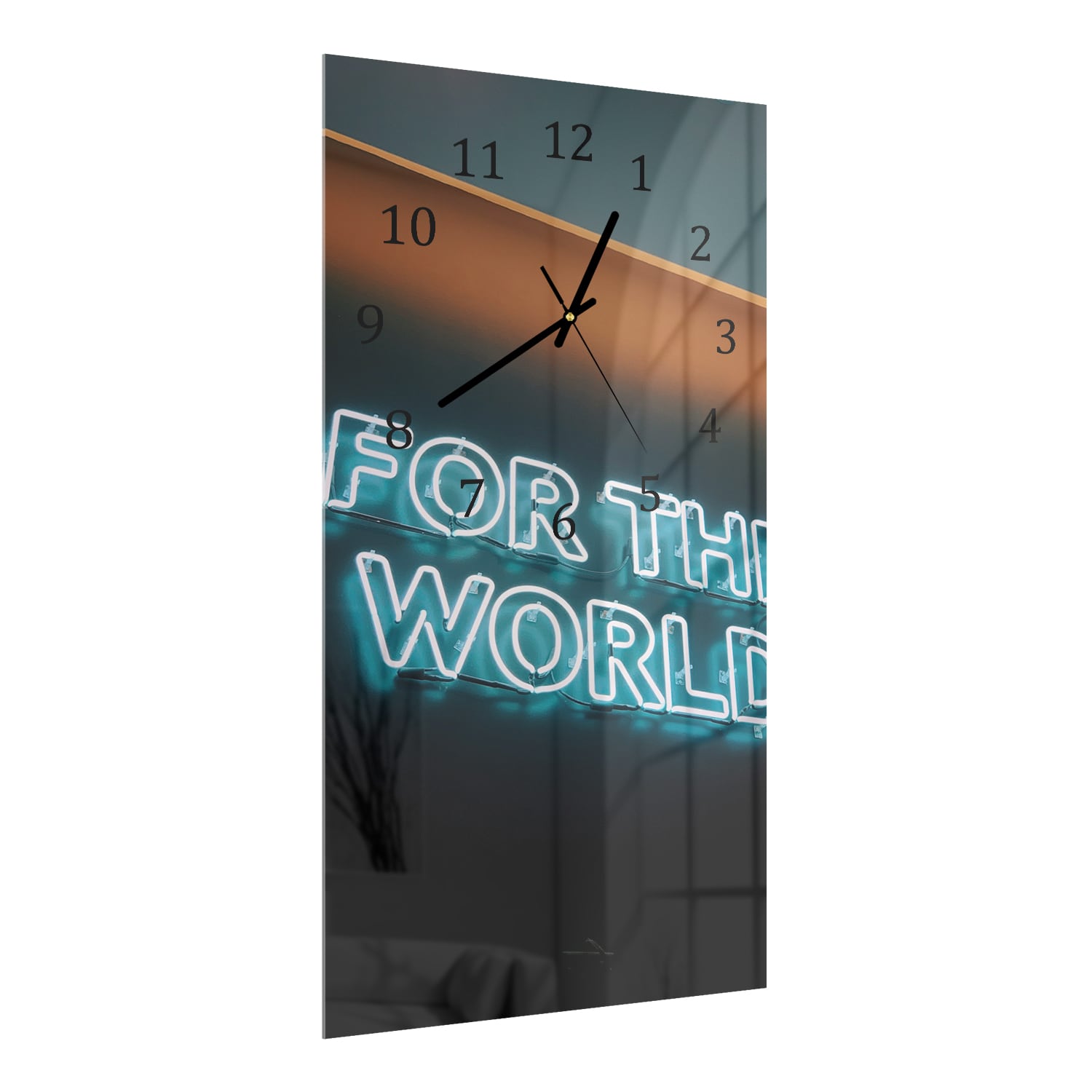 Wanduhr 30x60 - Für die Welt