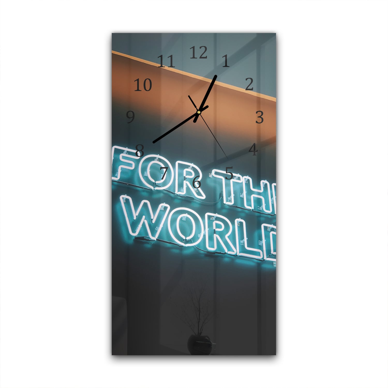 Wanduhr 30x60 - Für die Welt