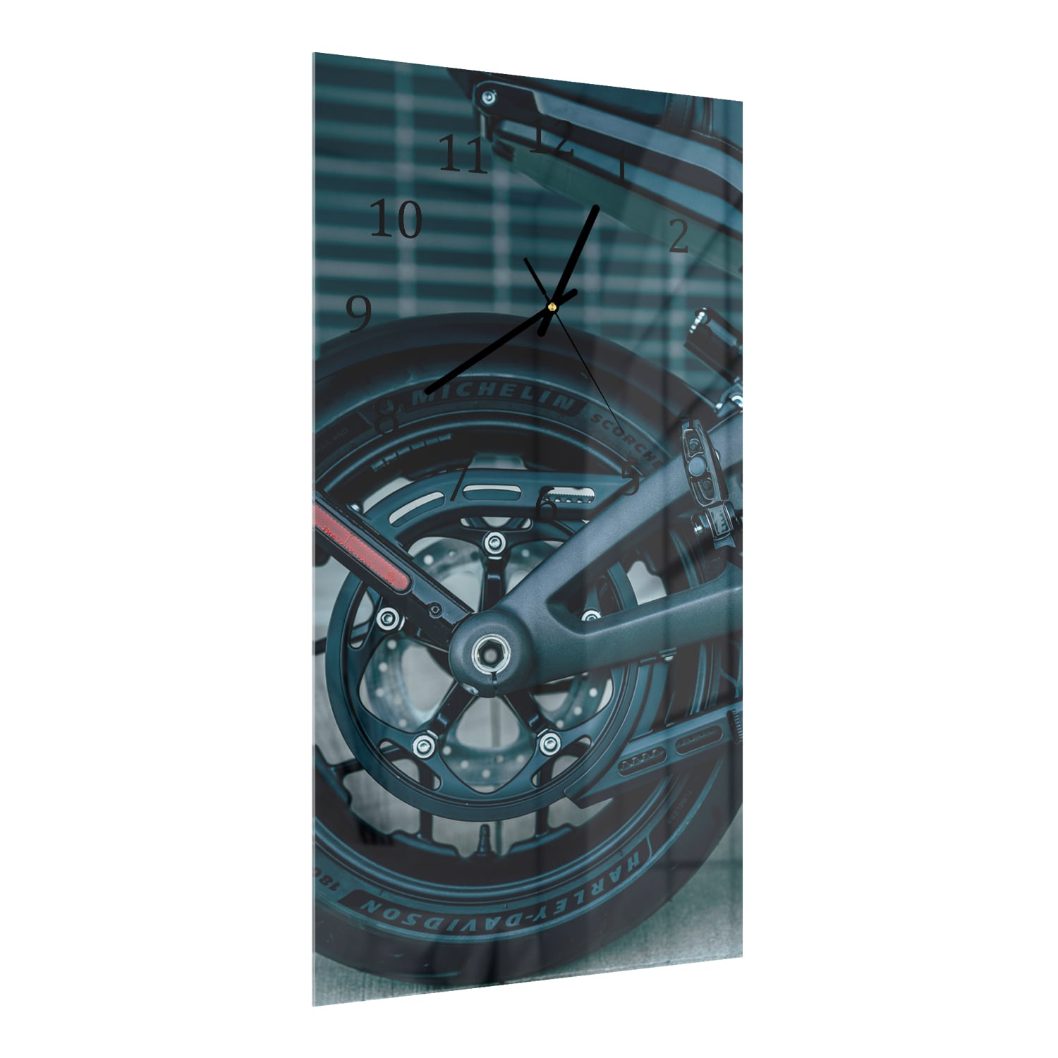 Wanduhr 30x60 - Hinterrad Harley Davidson