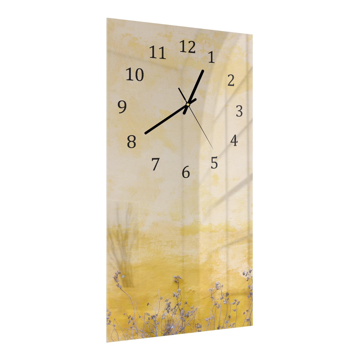 Wanduhr 30x60 - Aquarell an der Wand