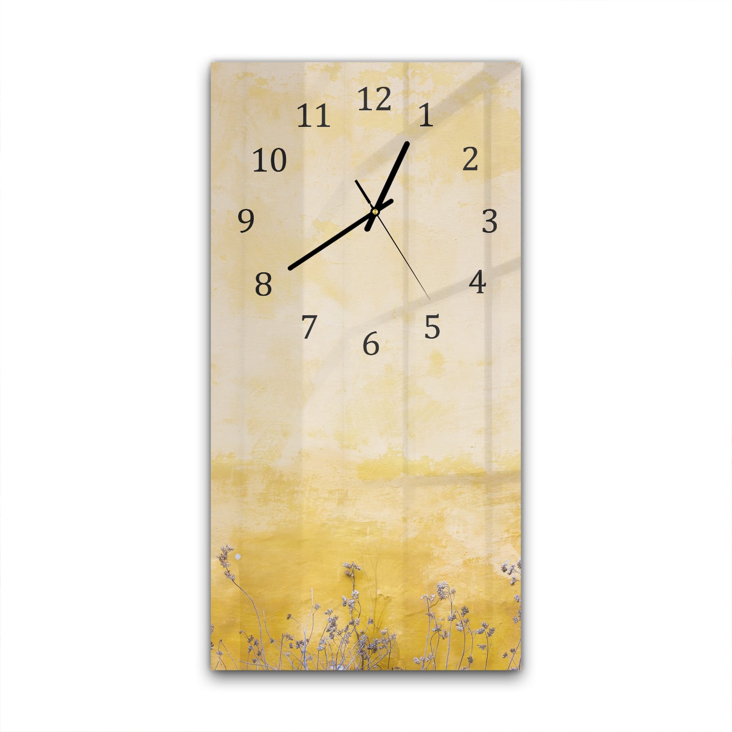 Wanduhr 30x60 - Aquarell an der Wand