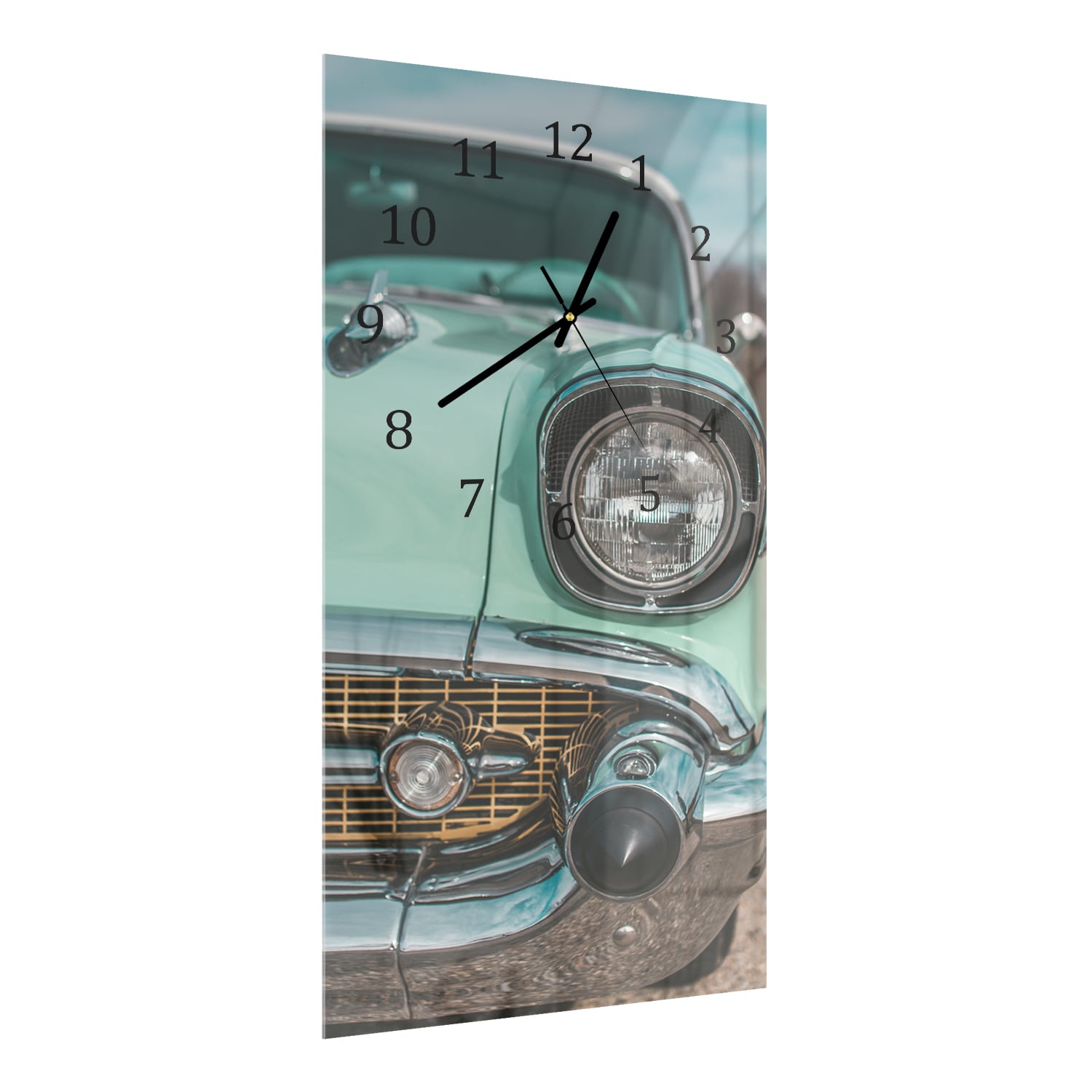 Wanduhr 30x60 - Chevrolet Bel Air Scheinwerfer