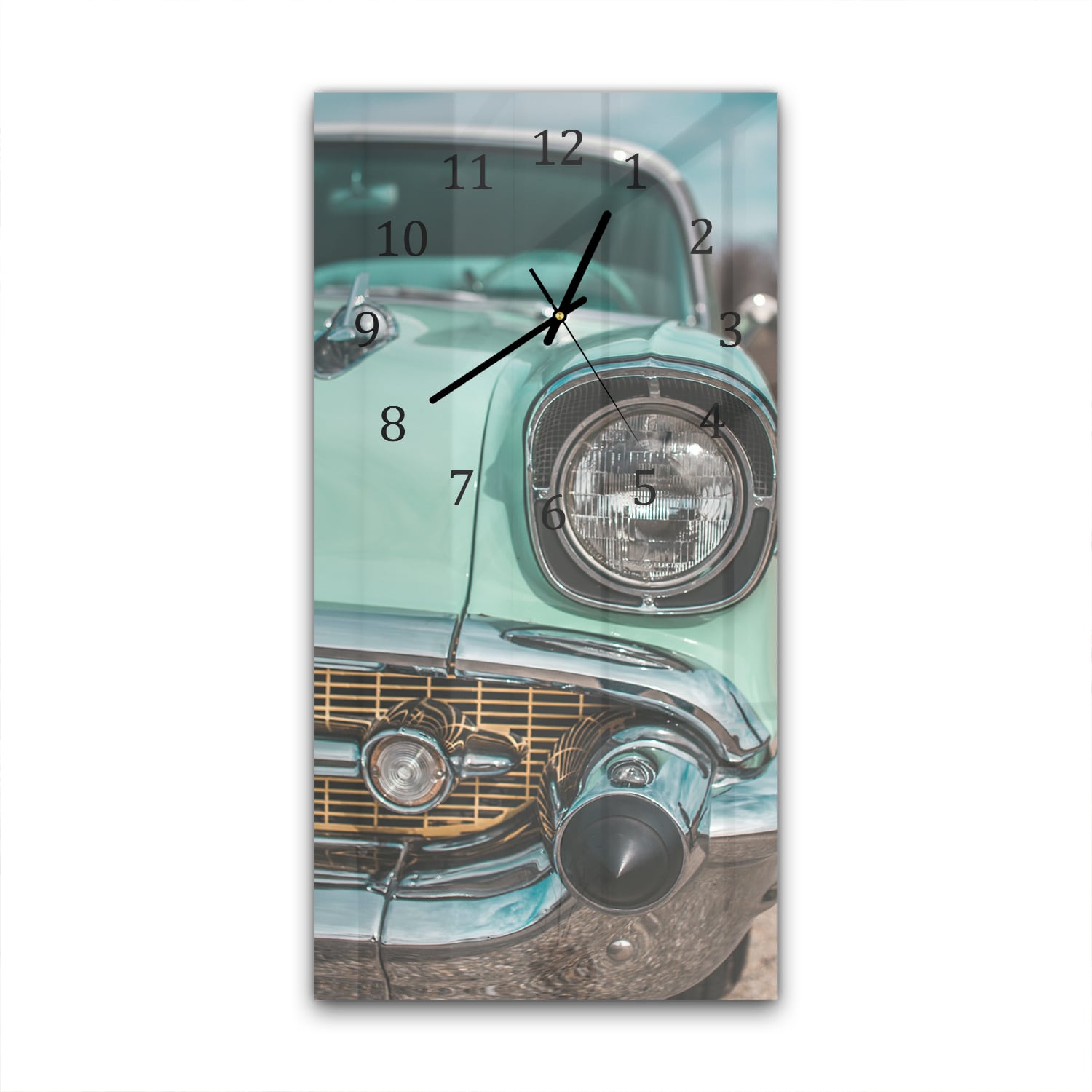 Wanduhr 30x60 - Chevrolet Bel Air Scheinwerfer