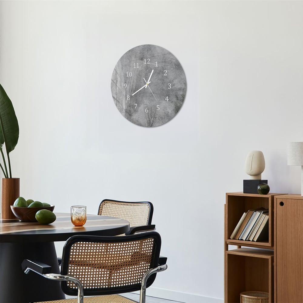 Wanduhr Rund - Graue Wand