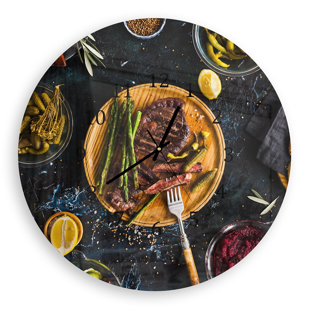 Wanduhr Rund - Gemütliche Mahlzeit