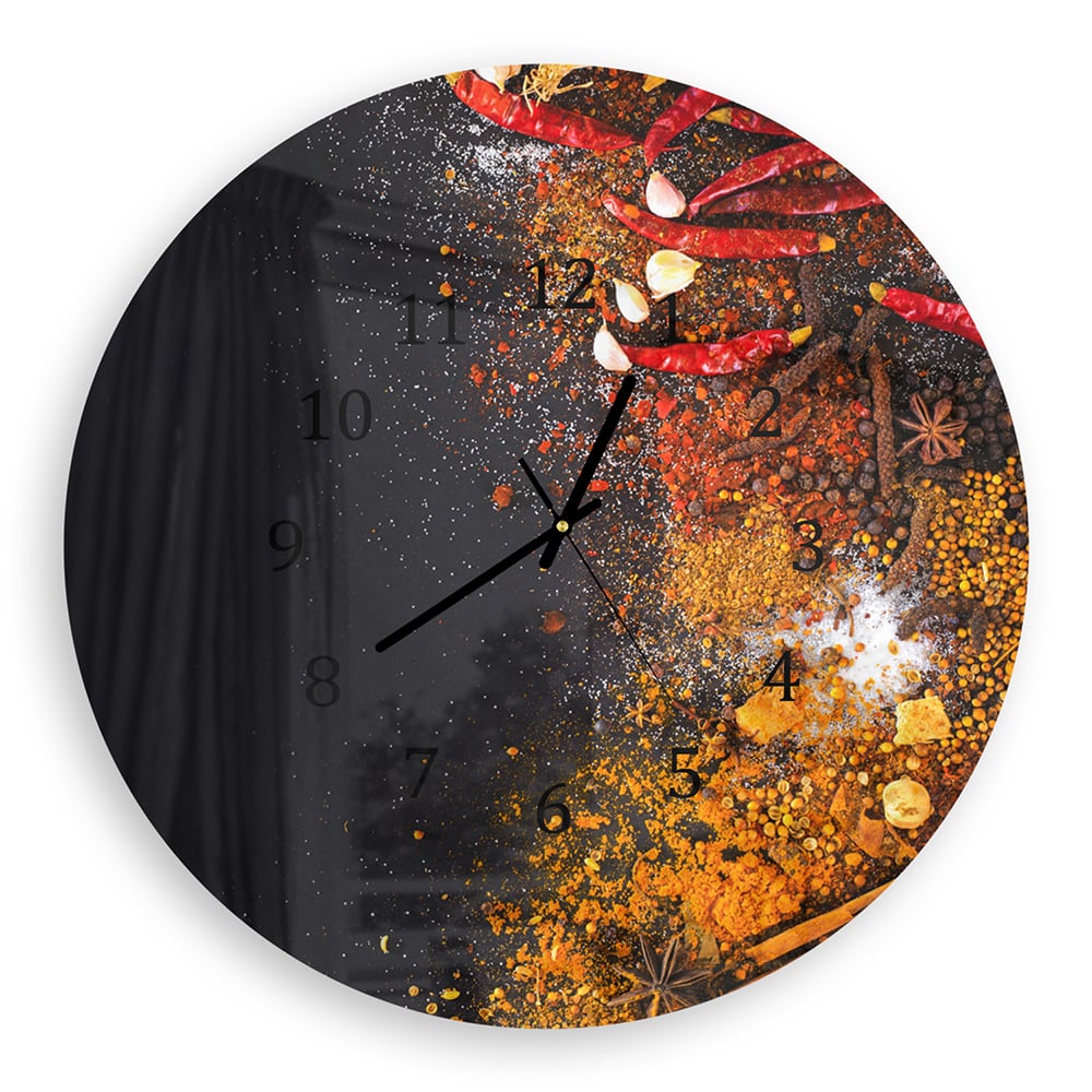 Wanduhr Rund - Geschmackvolle Gewürze