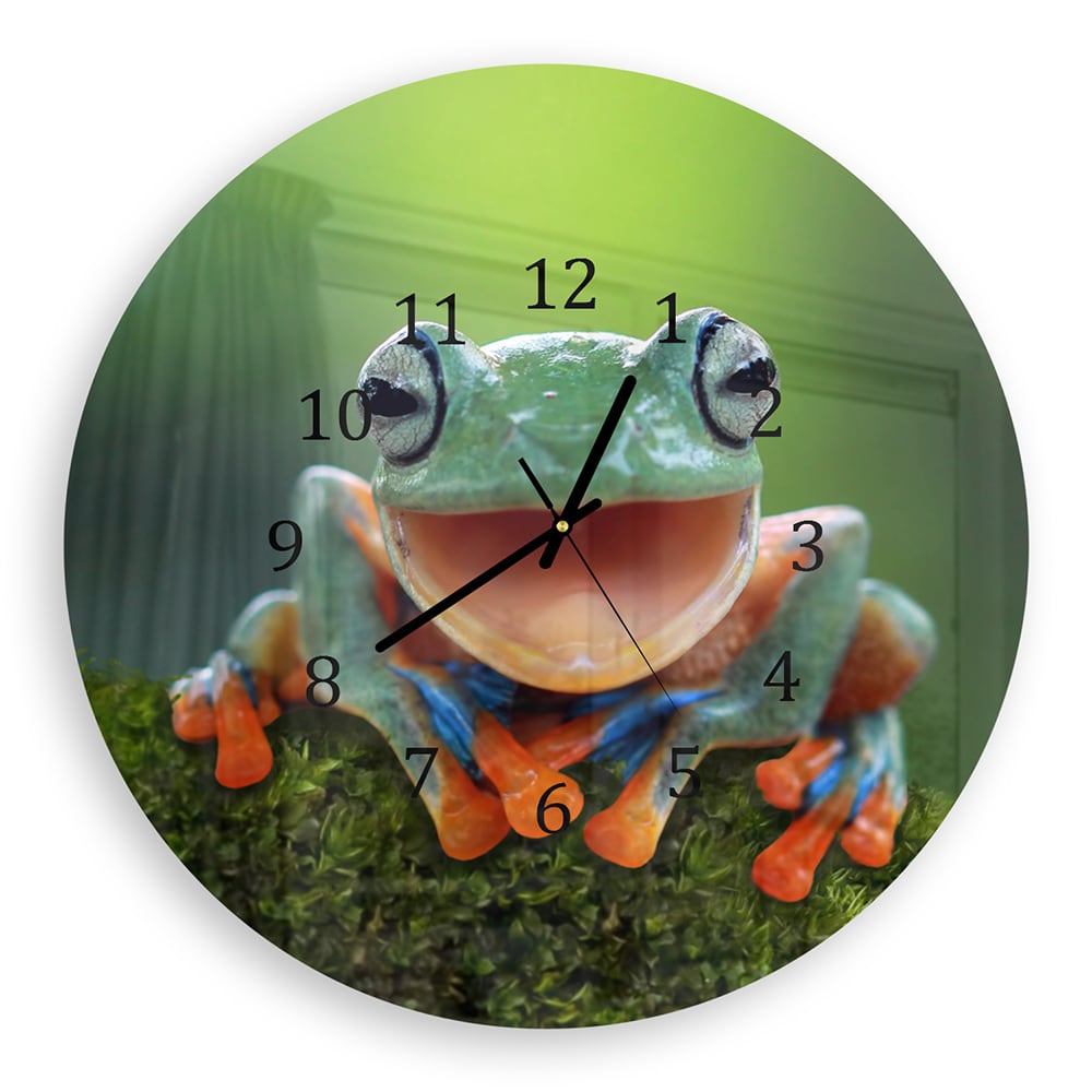 Wanduhr Rund - Baumfrosch