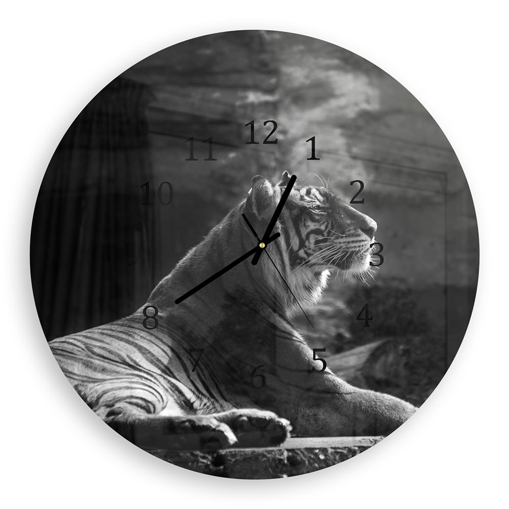 Wanduhr Rund - Sumatra-Tiger