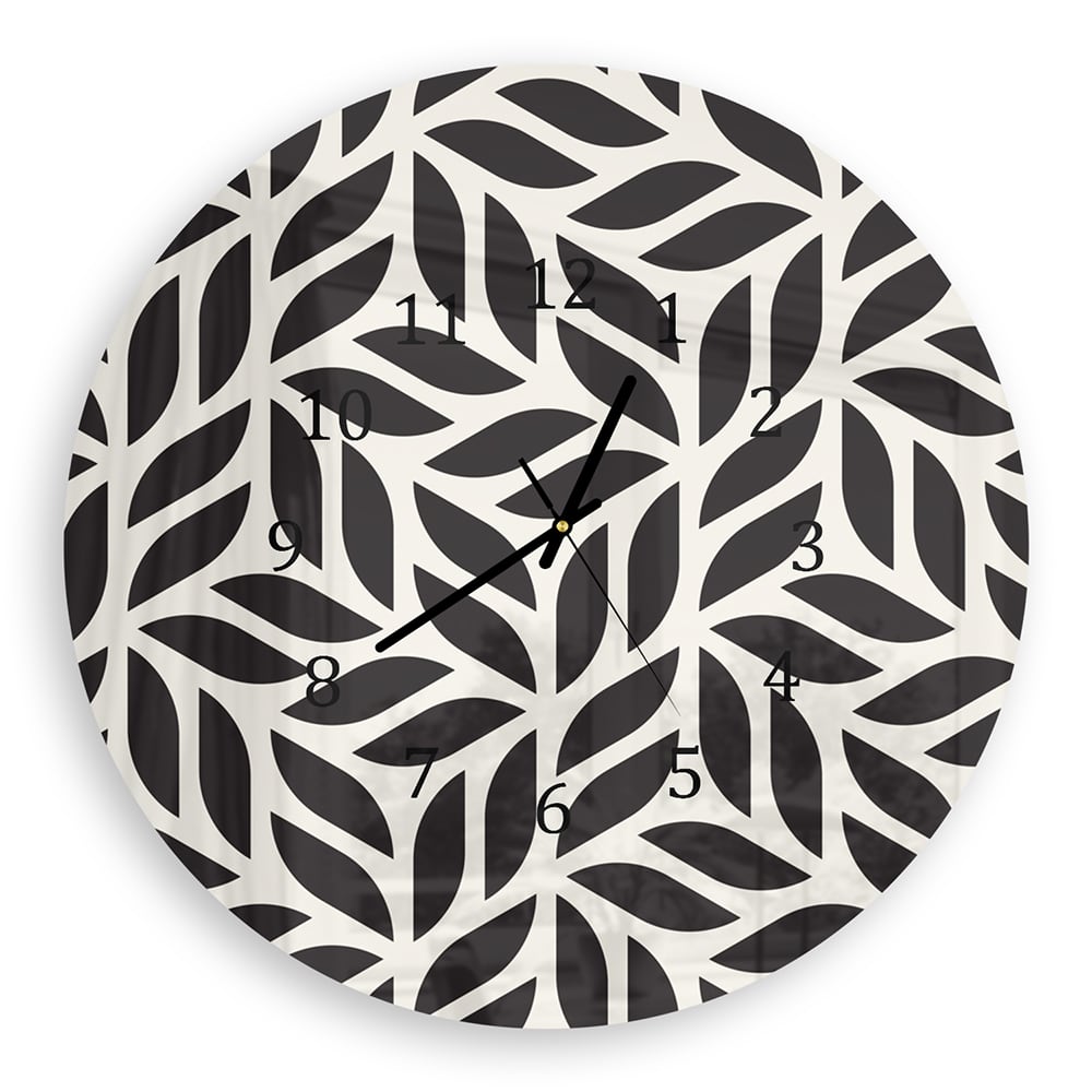 Wanduhr Rund - Geometrische abstrakte Struktur