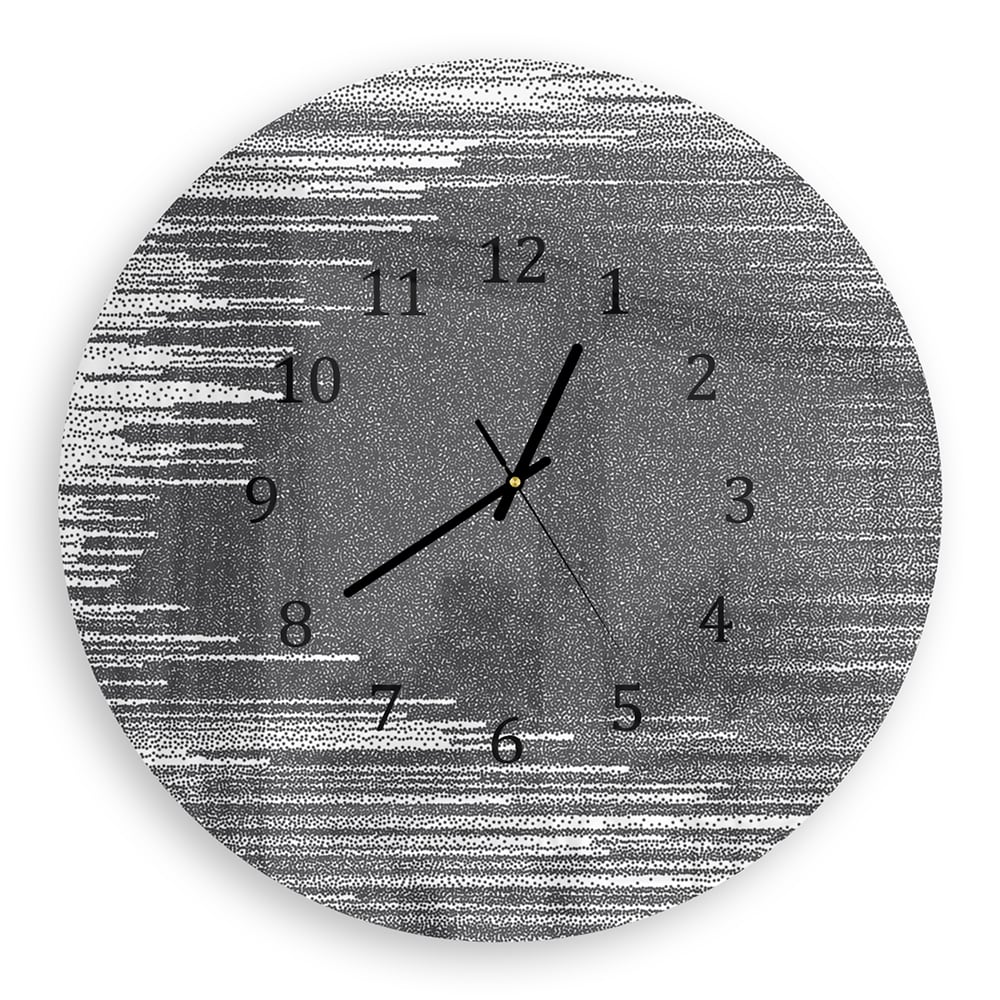 Wanduhr Rund - Gepunktete Fließlinien