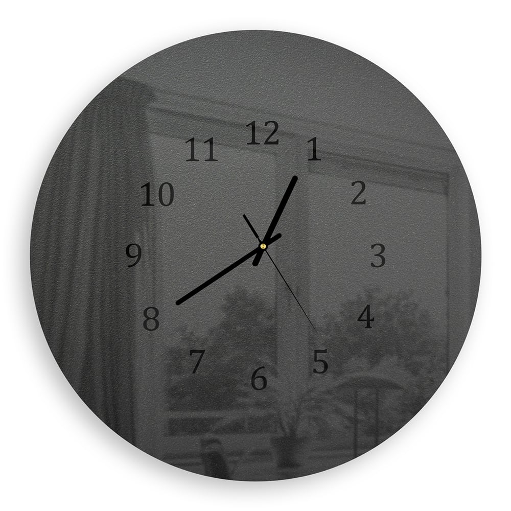 Wanduhr Rund - Matt dunkelgrau