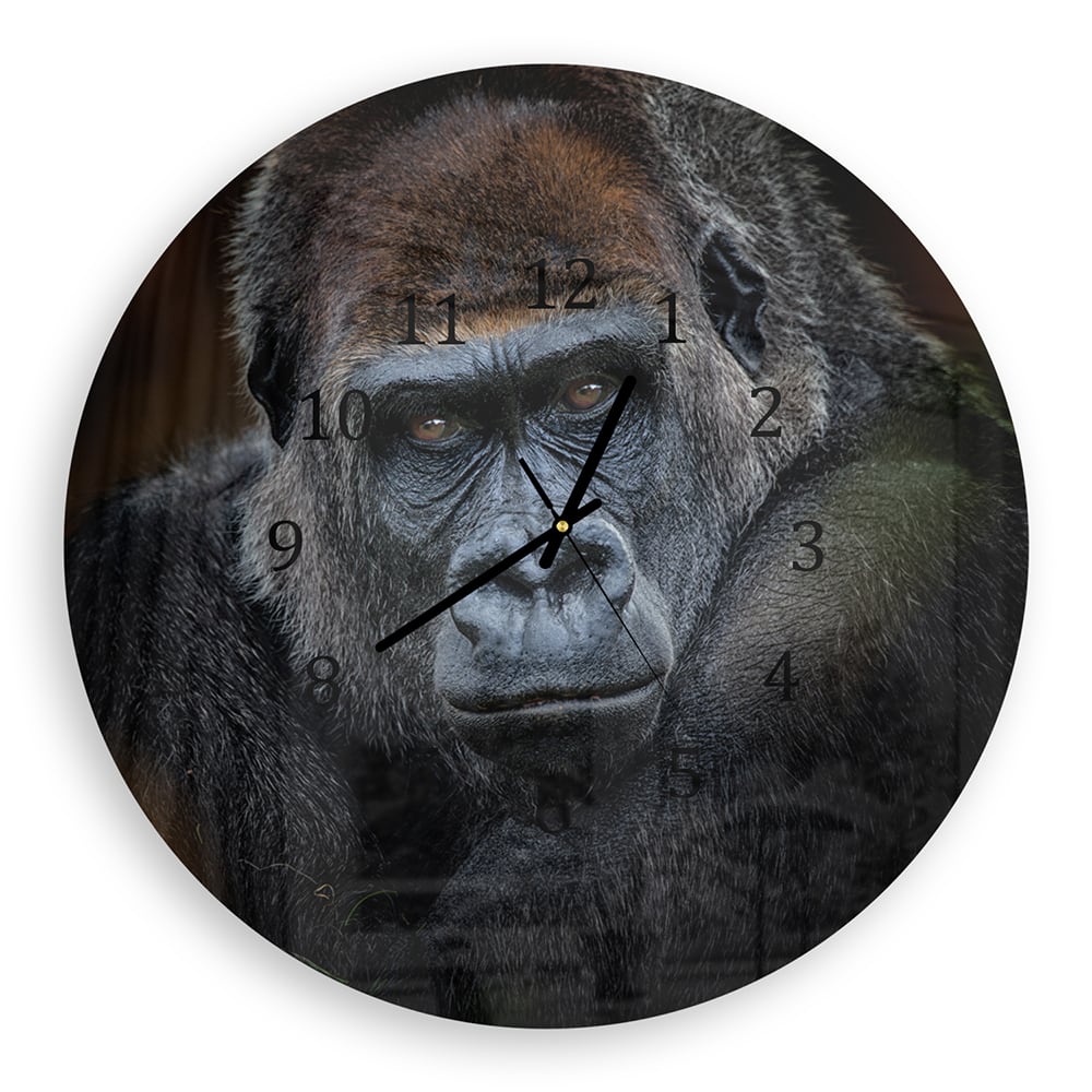 Wanduhr Rund - Gorilla