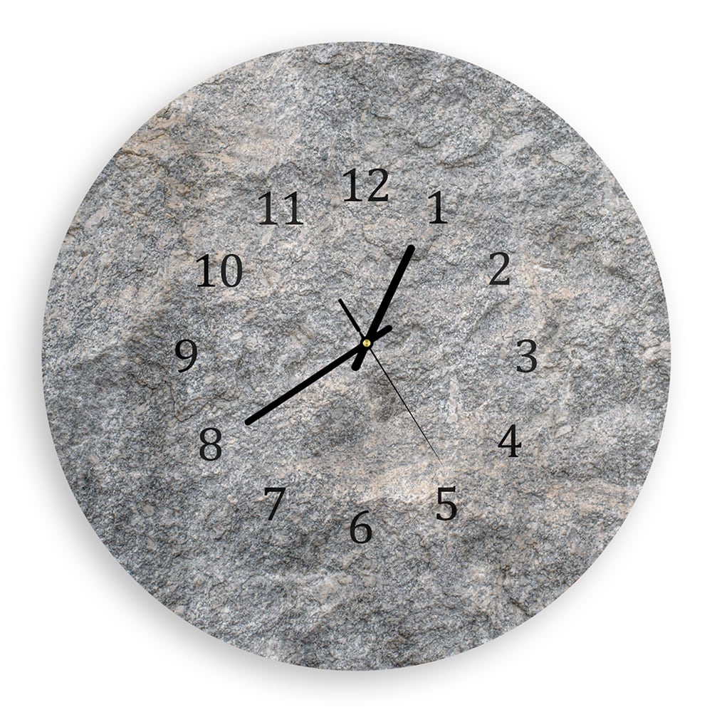 Wanduhr Rund - Granit-Steintextur