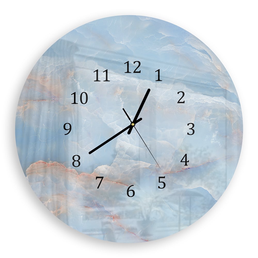 Wanduhr Rund - Himmlischer Marmor