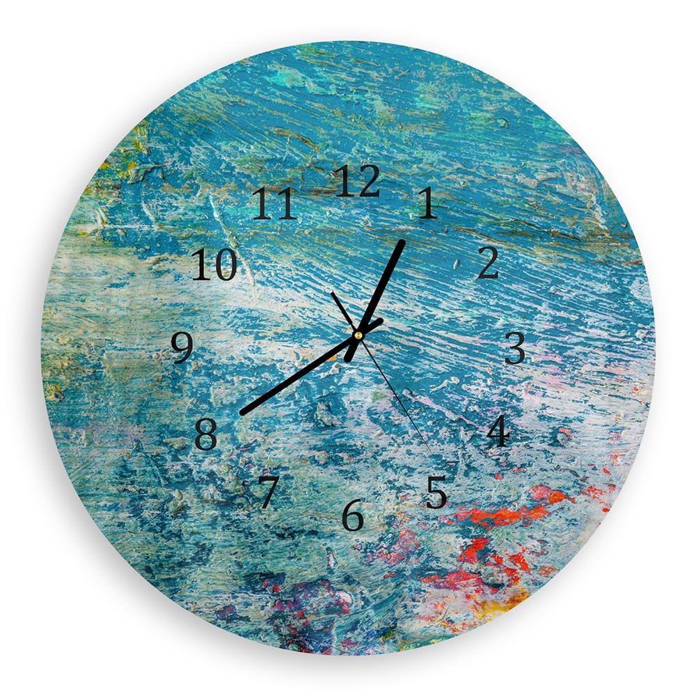 Wanduhr Rund - Helle Ölpalettenfarbe