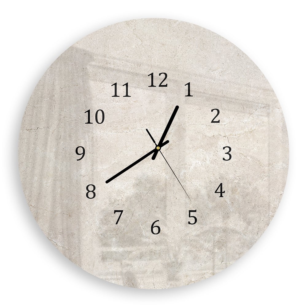 Wanduhr Rund - Marmor-Textur