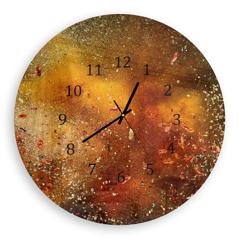 Wanduhr Rund - Kräuterexplosion