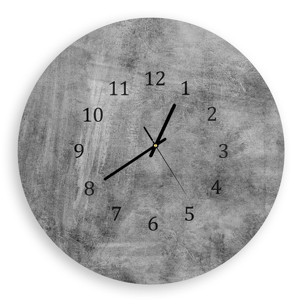 Wanduhr Rund - Graue Wand