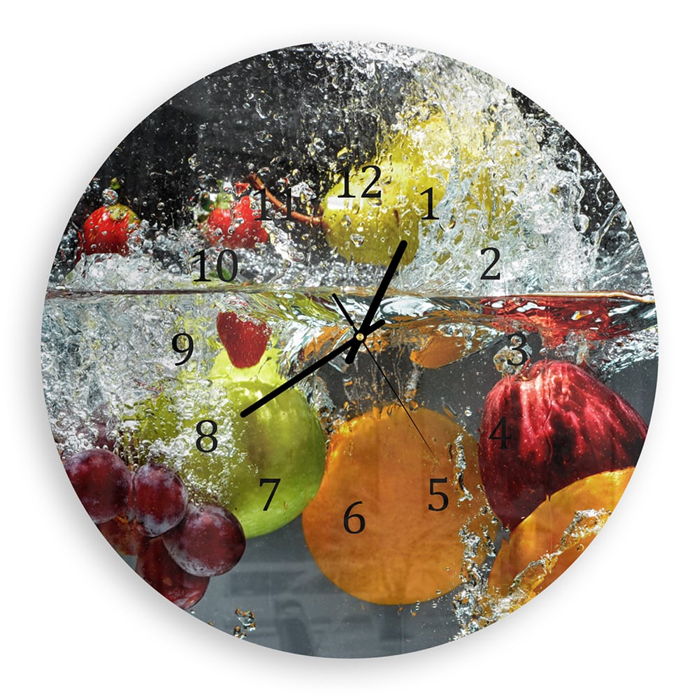 Wanduhr Rund - Frucht-Splash