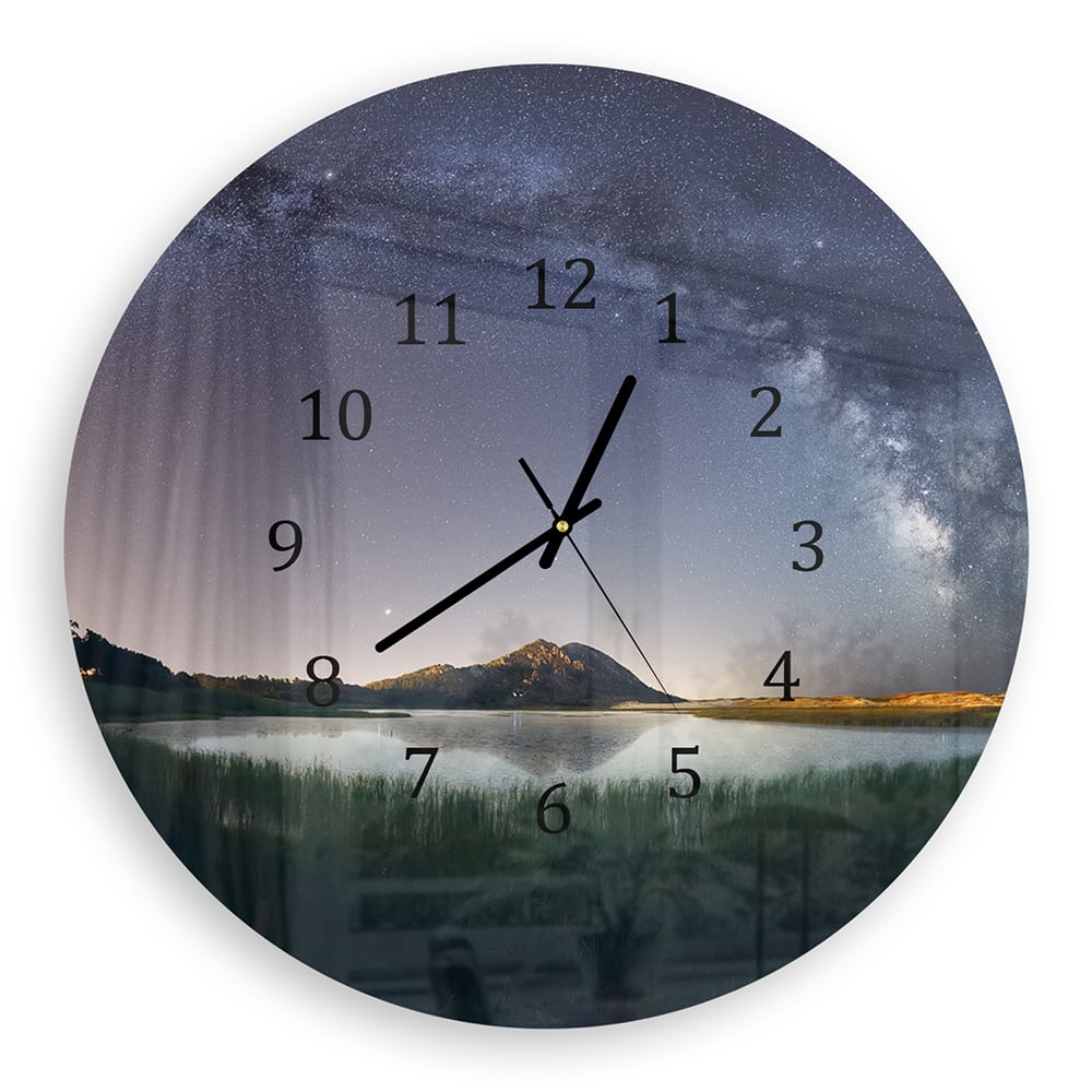 Wanduhr Rund - Milchstraßen-Reflexion