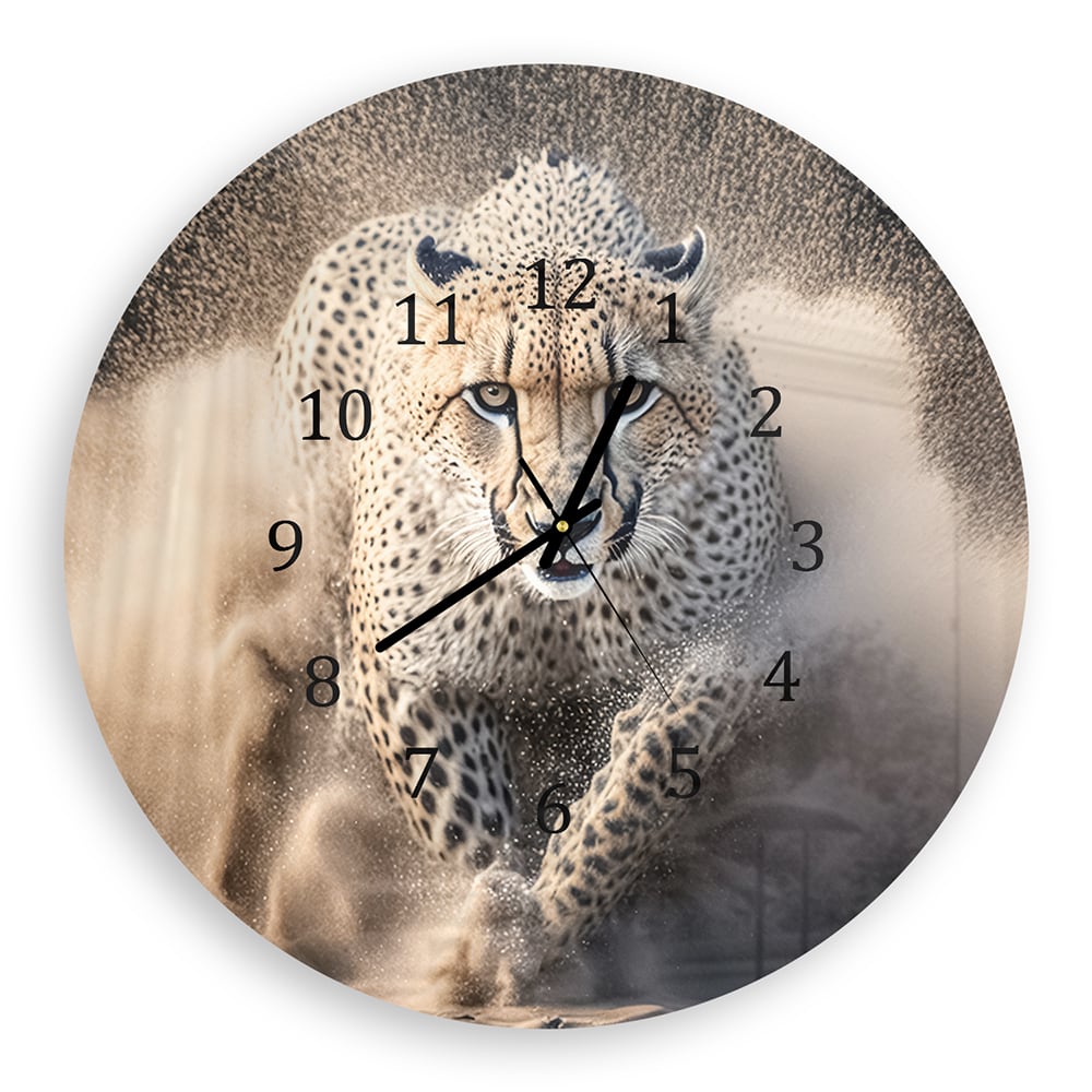 Wanduhr Rund - Gepard
