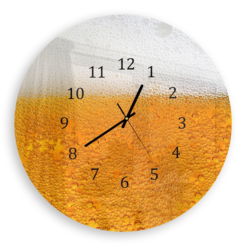 Wanduhr Rund - Bier