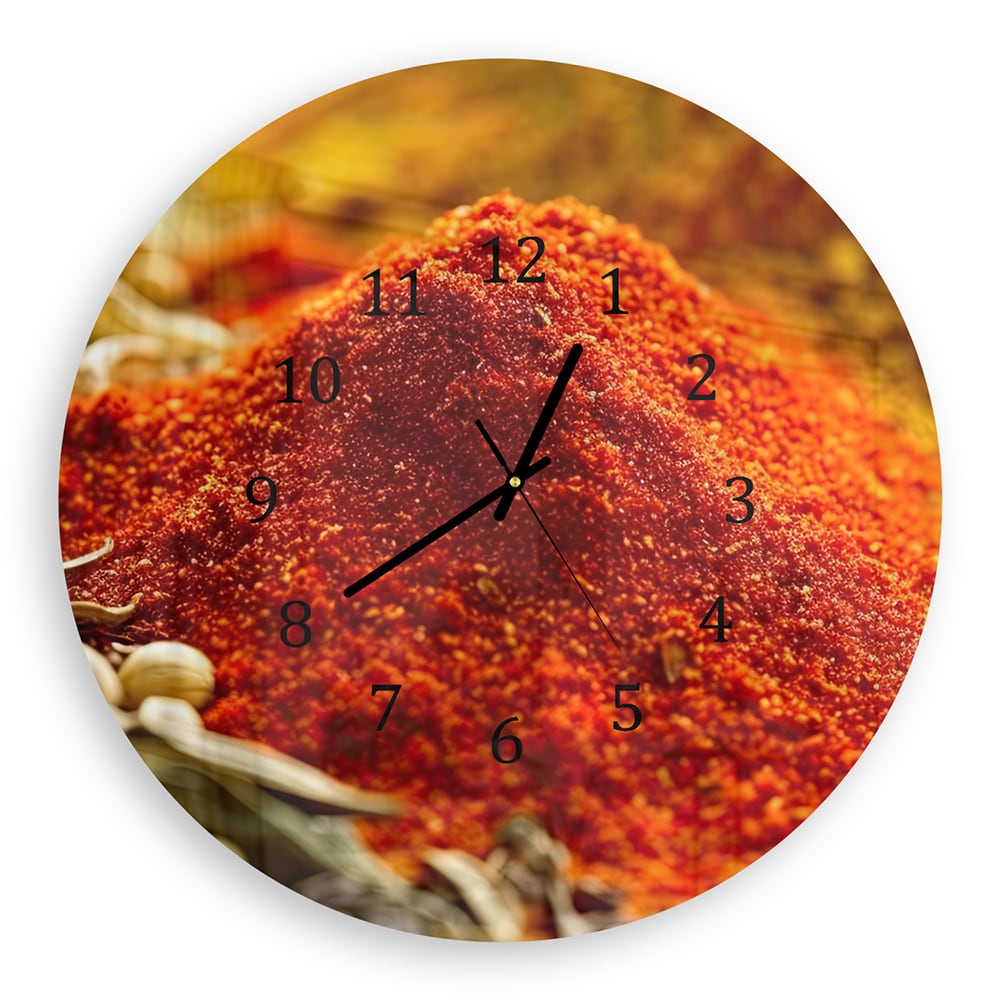 Wanduhr Rund - Gewürzmix Nahaufnahme