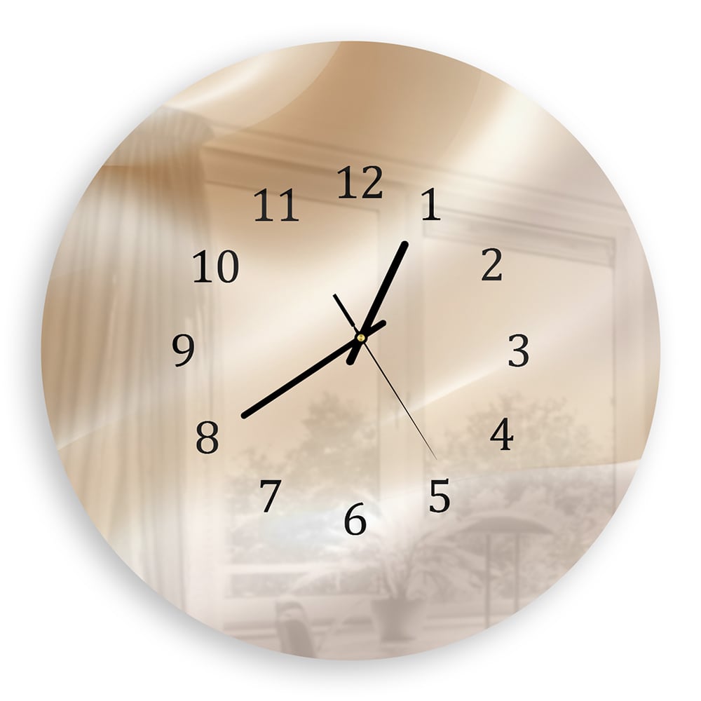 Wanduhr Rund - Pastell-Textur