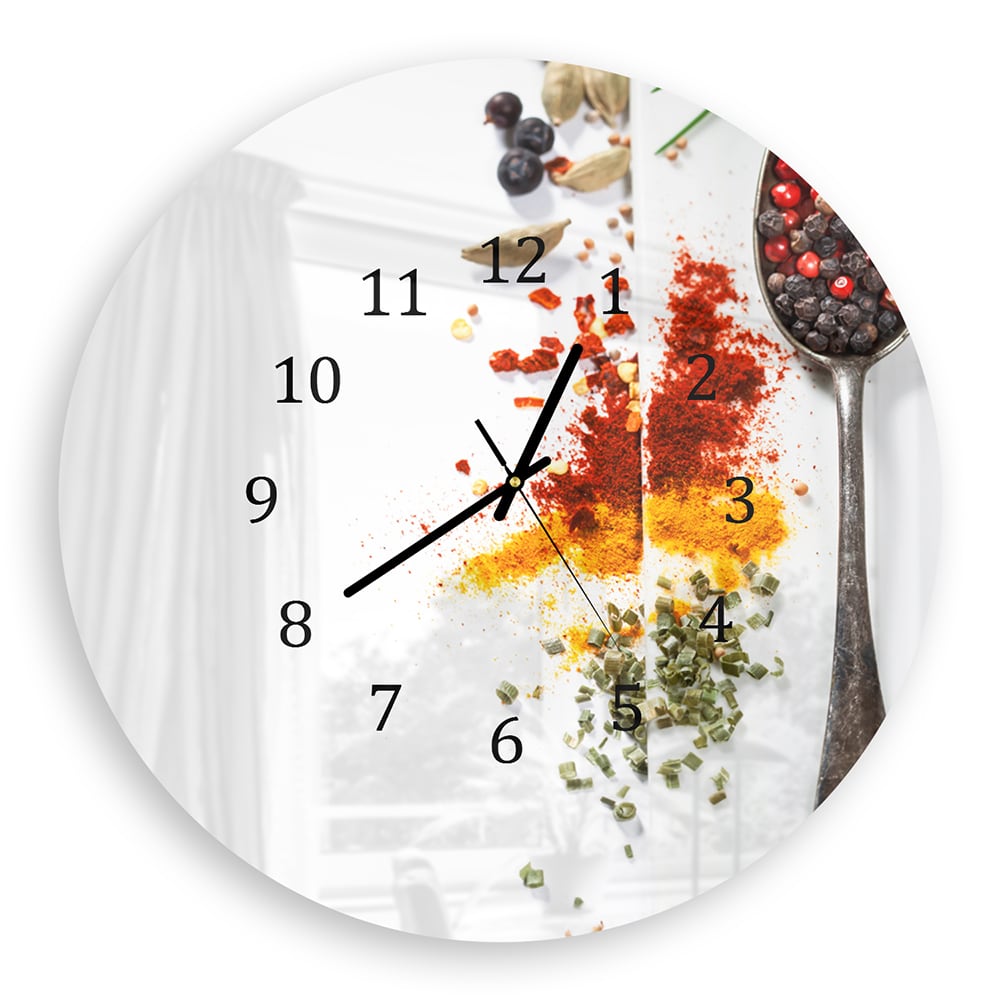 Wanduhr Rund - Palette Gewürze