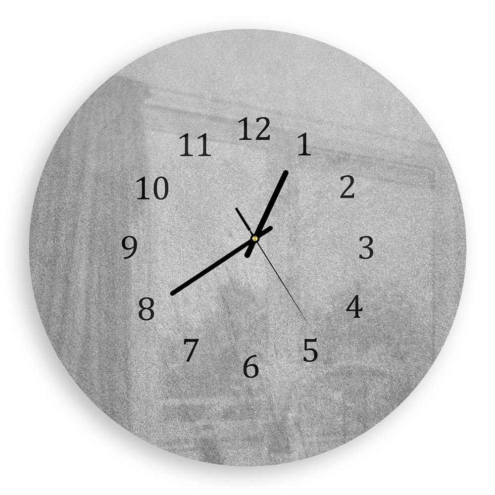 Wanduhr Rund - Graue Betonwand