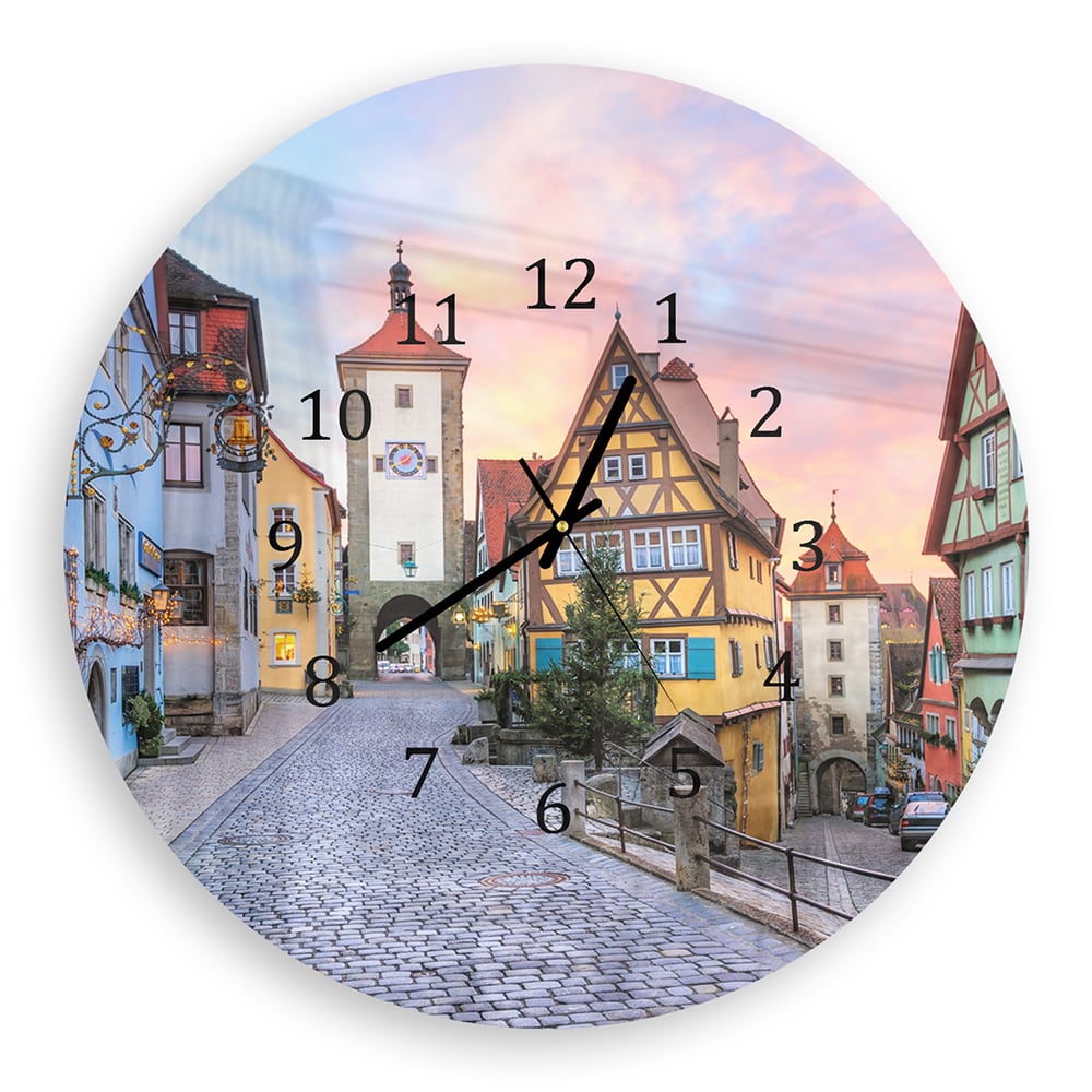 Wanduhr Rund - Rothenburg ob der Tauber