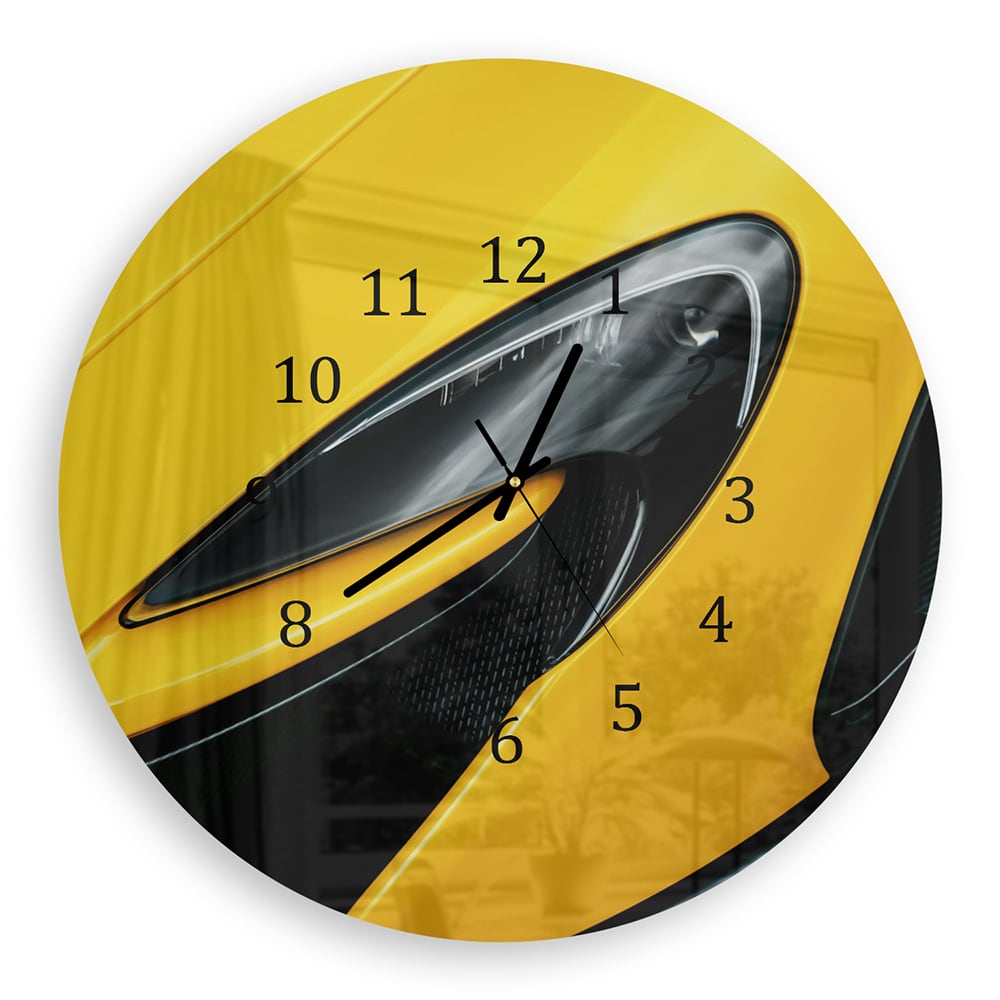 Wanduhr Rund - McLaren Scheinwerfer